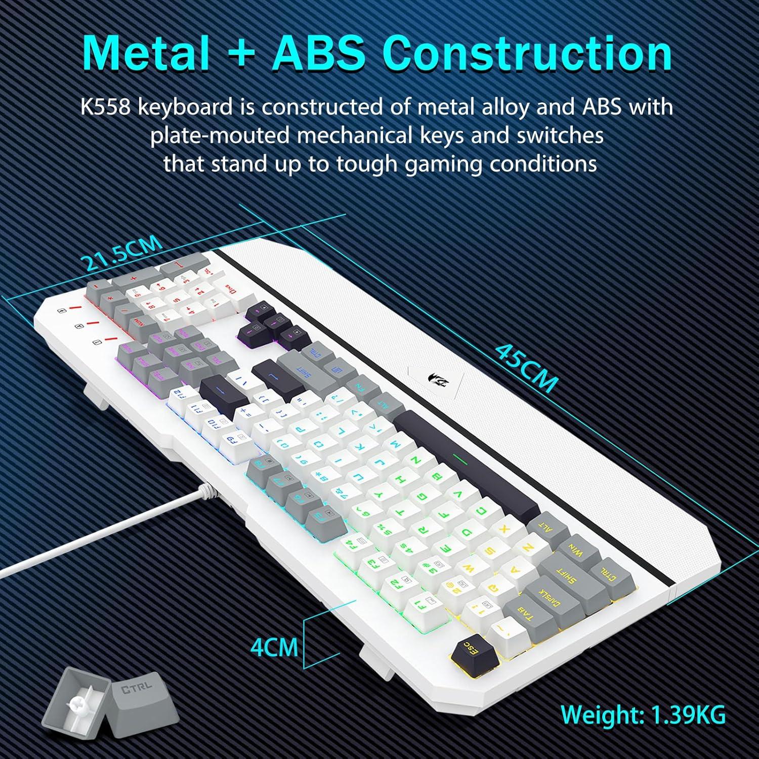 Teclado Mecánico Redragon K558 con Retroiluminación LED