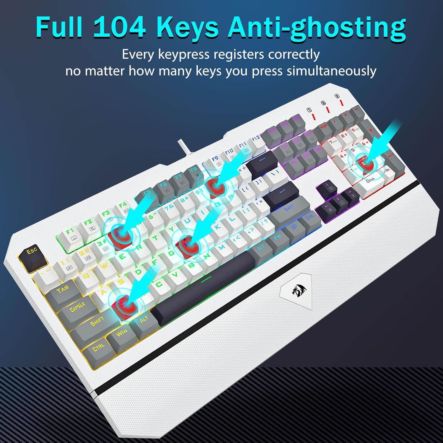 Teclado Mecánico Redragon K558 con Retroiluminación LED