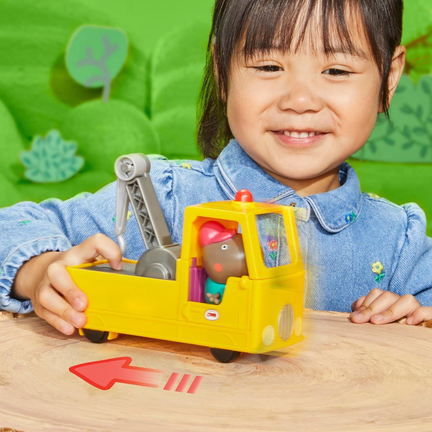 Grúa Retroceso Peppa Pig + Abuelo Perro + Juguete 7,62 cm