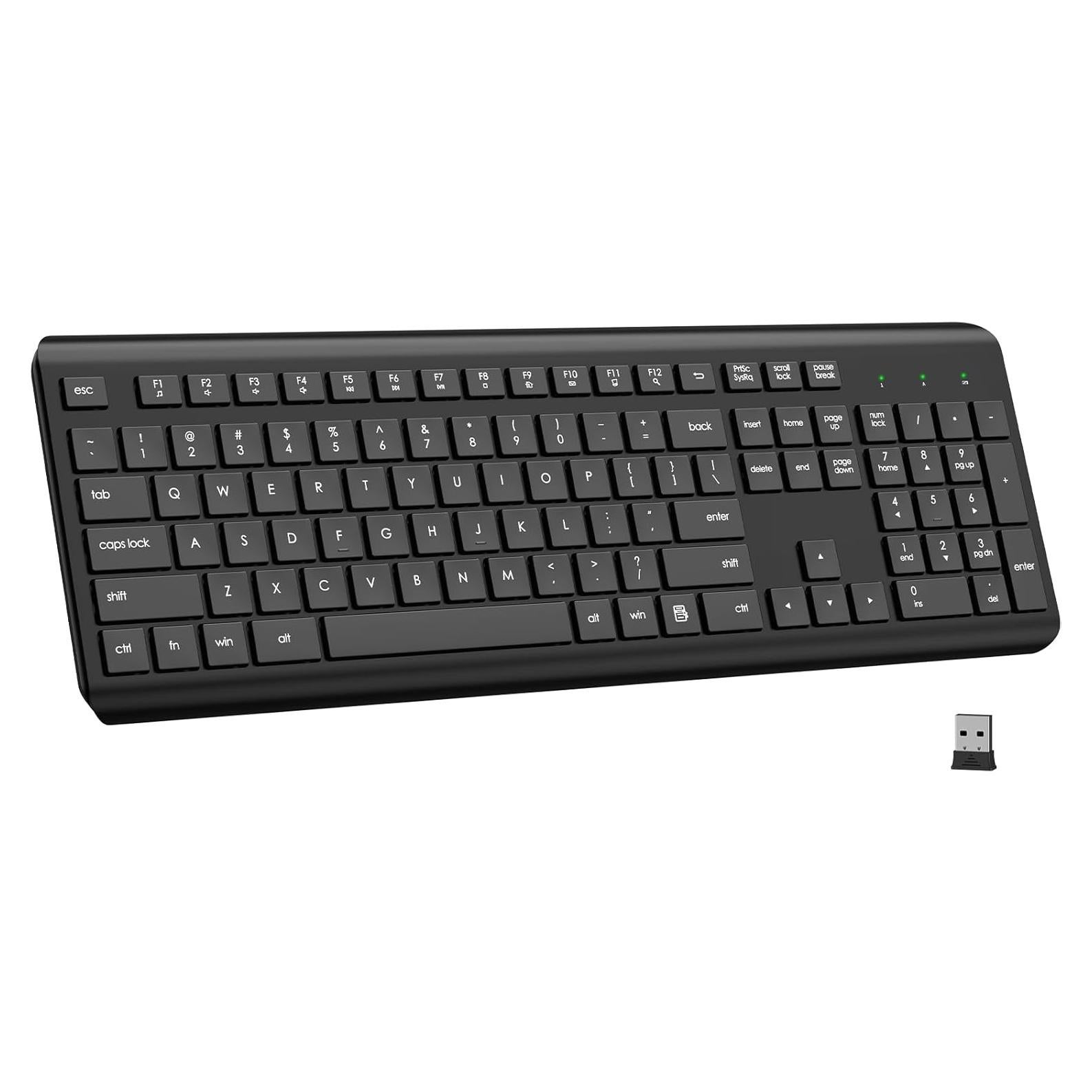Teclado Inalámbrico EDJO USB Completo Silencioso 2.4G