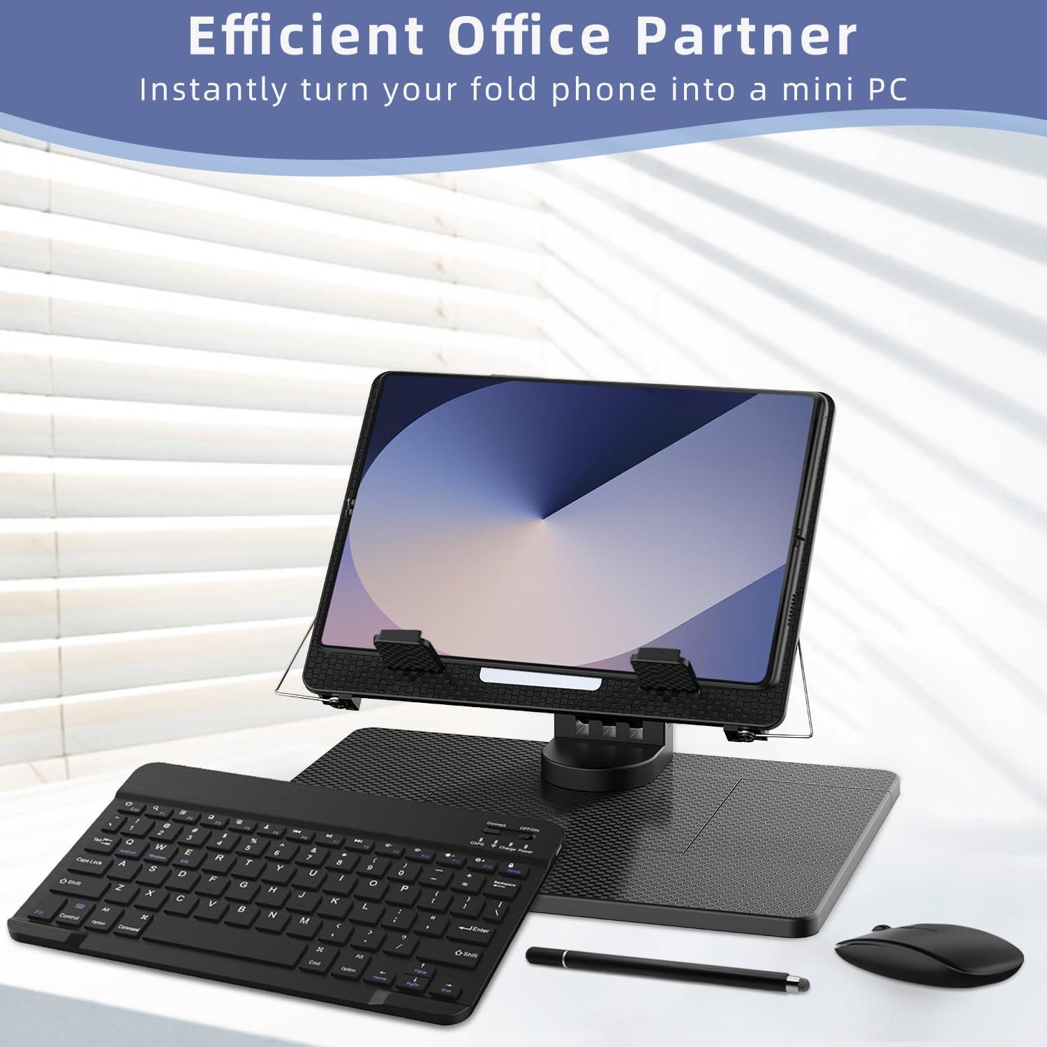 Kit Teclado Bluetooth y Soporte Ajustable Enituo para Tablets 4-12.9"