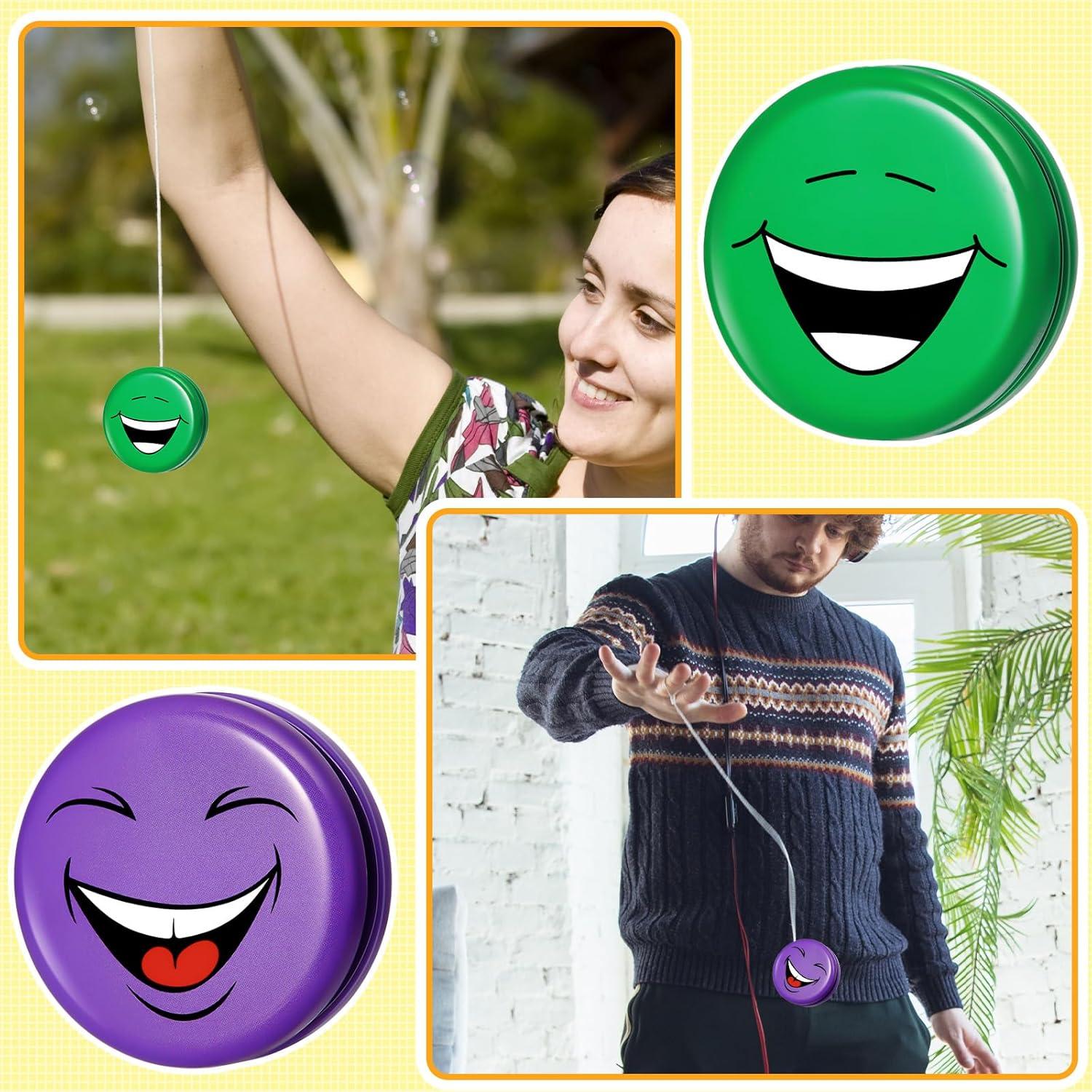 Paquete de 20 Yo Yos Caras Sonrientes Sotiff - 10 Colores