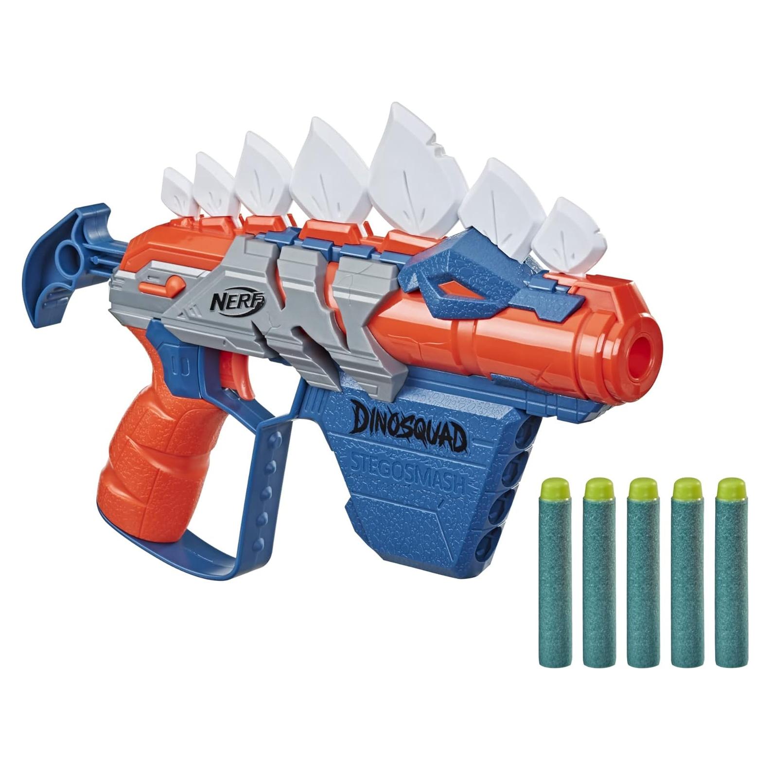 Blaster Nerf DinoSquad Stego-Smash con 5 Dardos Elite