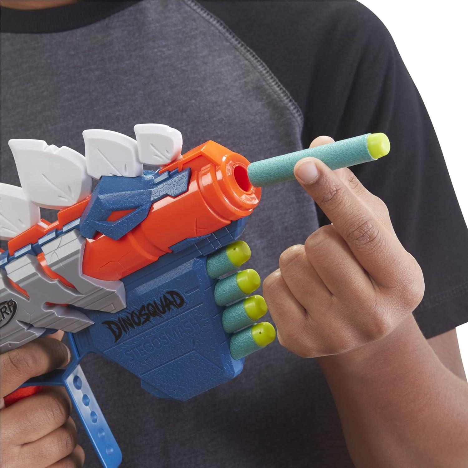 Blaster Nerf DinoSquad Stego-Smash con 5 Dardos Elite
