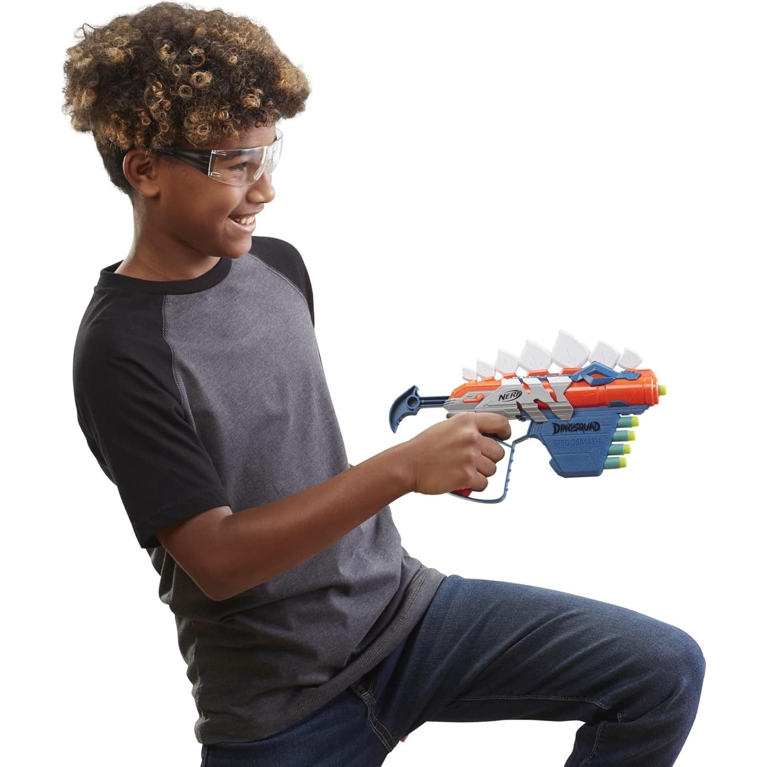 Blaster Nerf DinoSquad Stego-Smash con 5 Dardos Elite