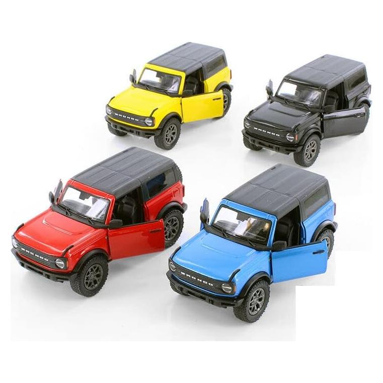 Kinsmart Modelo Ford Bronco 2022 Diecast 1:34 Juego de 4