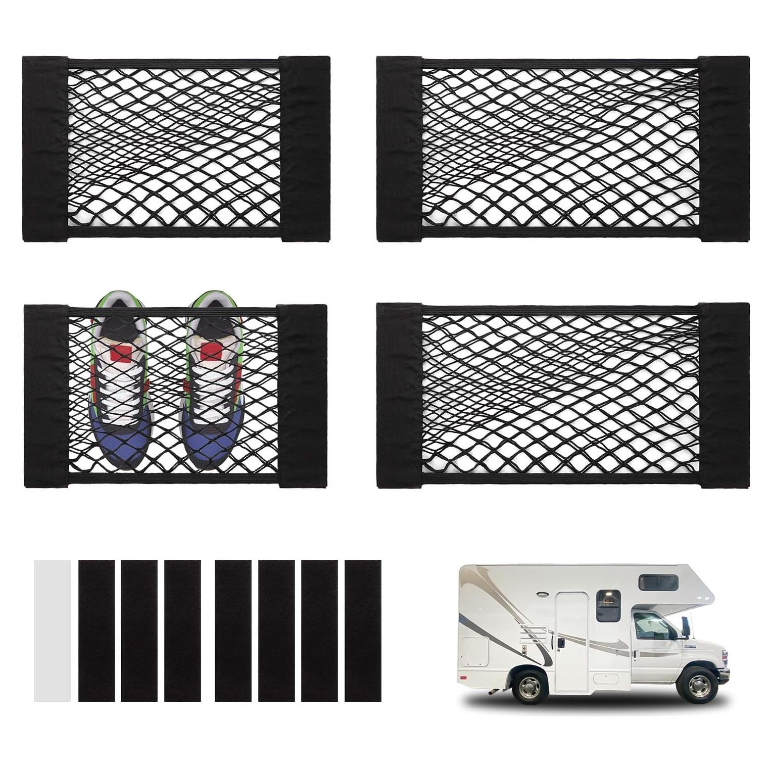 Organizador de Maletero CARFIB Red de Carga Malla 4 Piezas