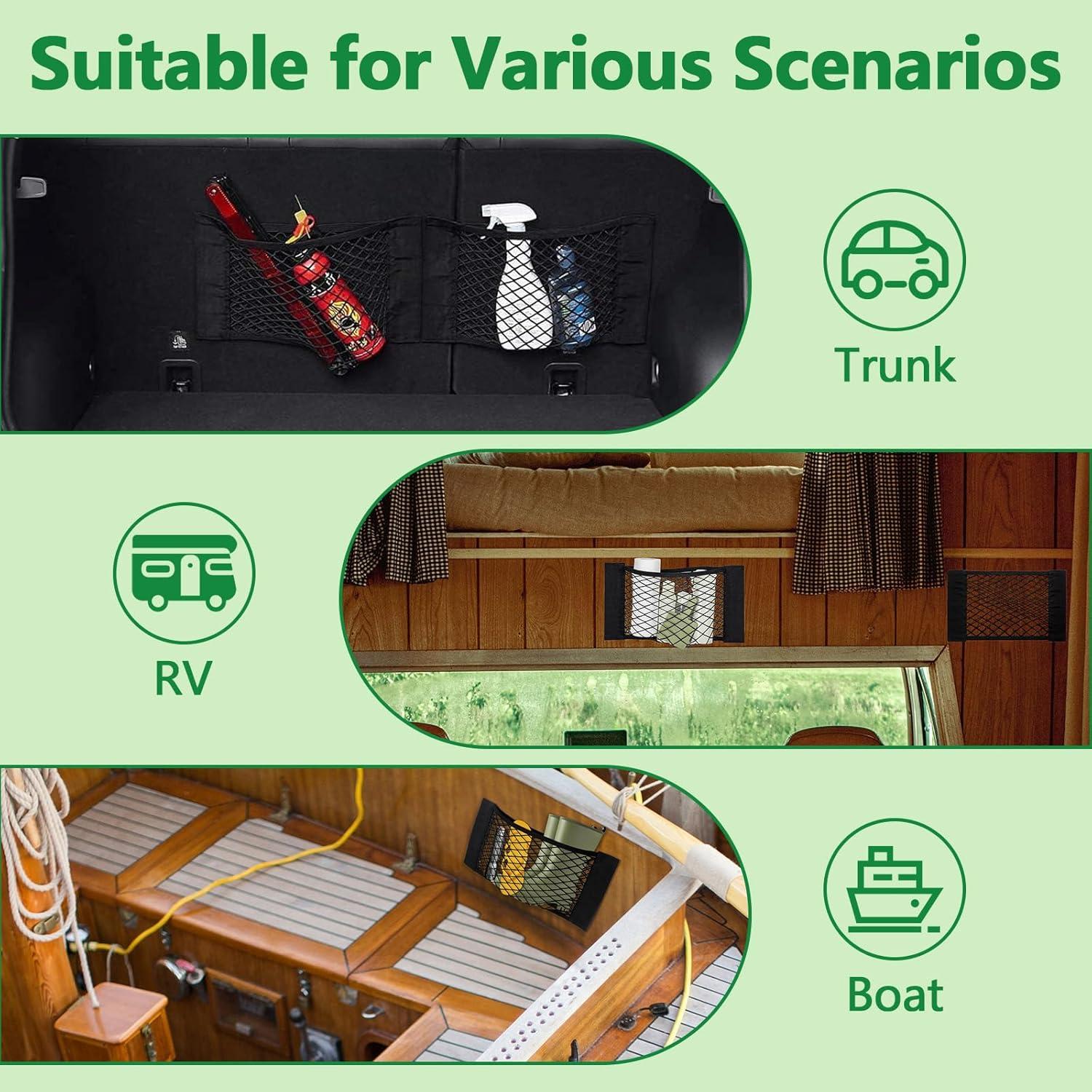 Organizador de Maletero CARFIB Red de Carga Malla 4 Piezas