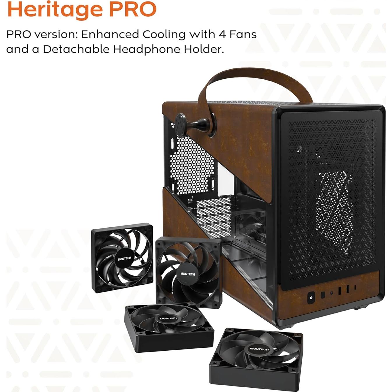 Chasis de Juego Montech Heritage PRO Negro mATX 360mm AIO