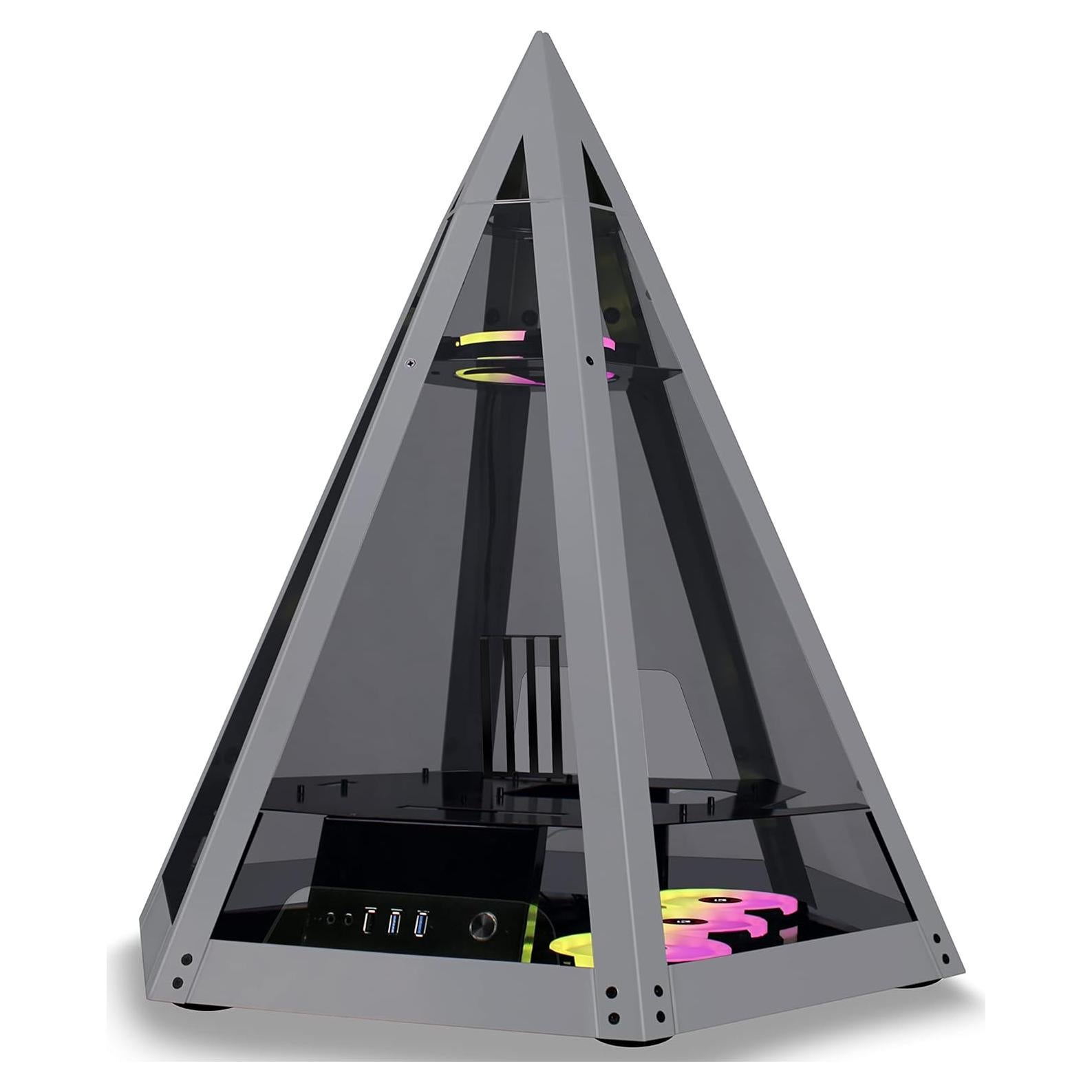 KEDIERS Diamond Pyramid ATX PC Case Innovative Gaming Computer Tower Case,C600