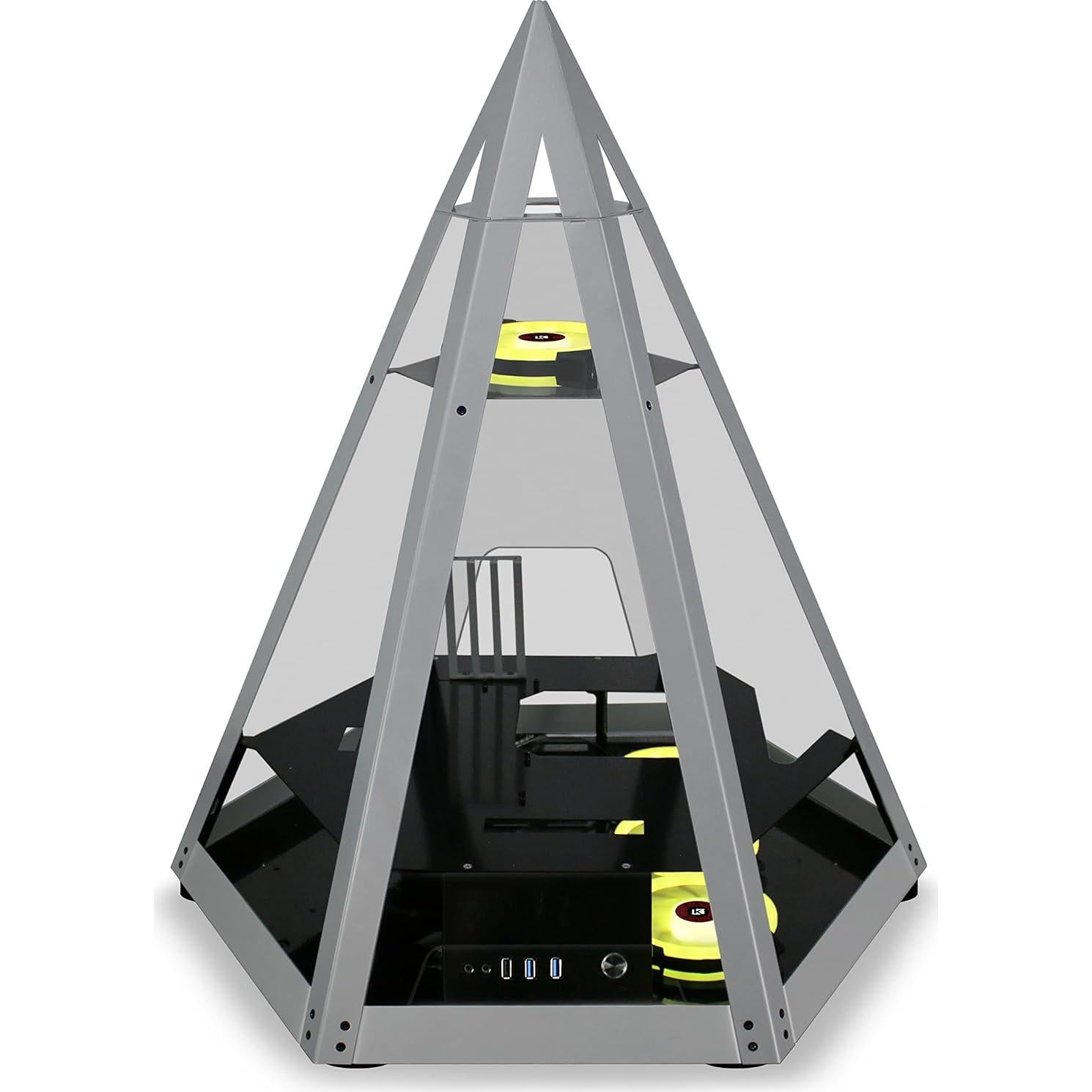 KEDIERS Diamond Pyramid ATX PC Case Innovative Gaming Computer Tower Case,C600