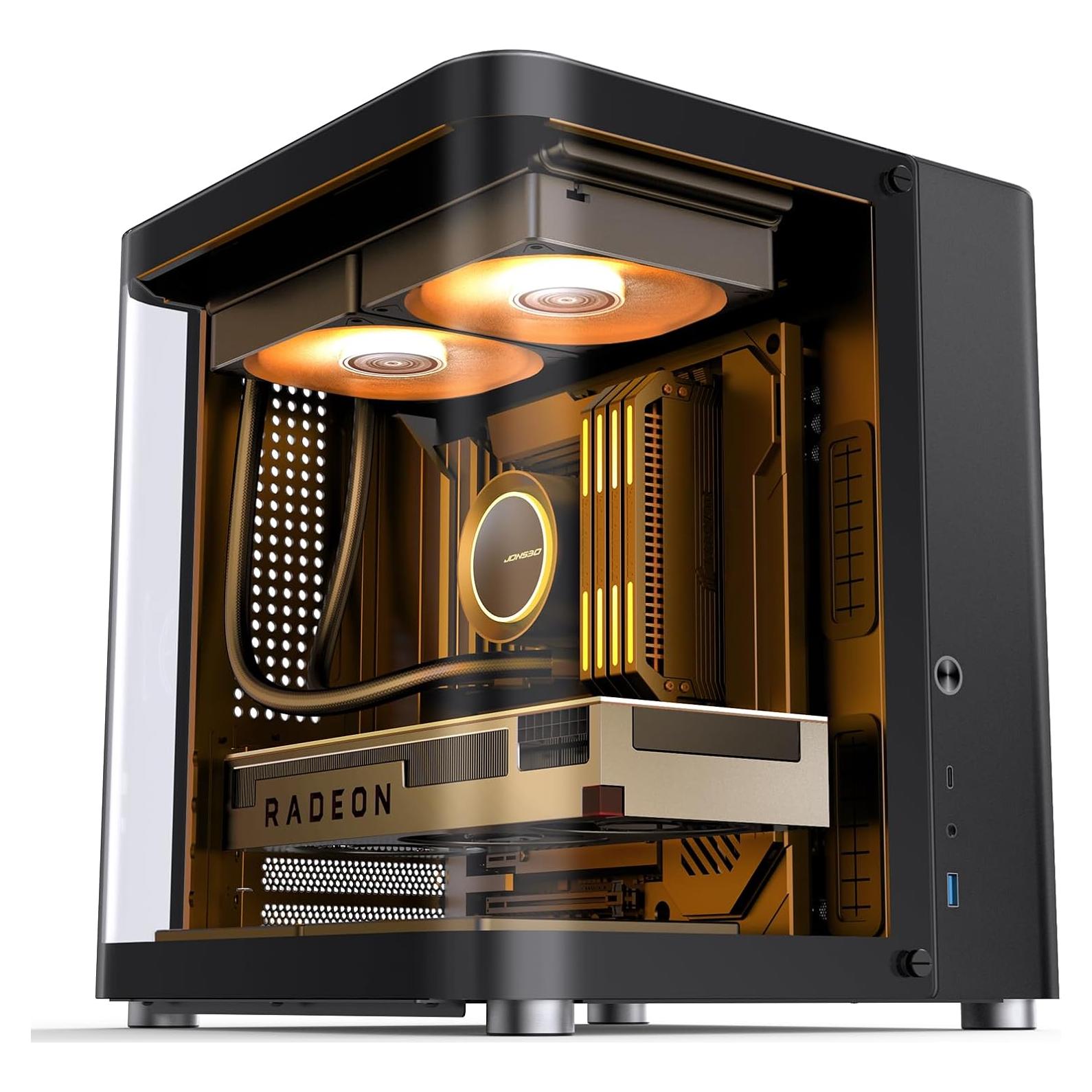 Caja de Computadora JONSBO TK-1 Negro Micro ATX Vidrio Curvado