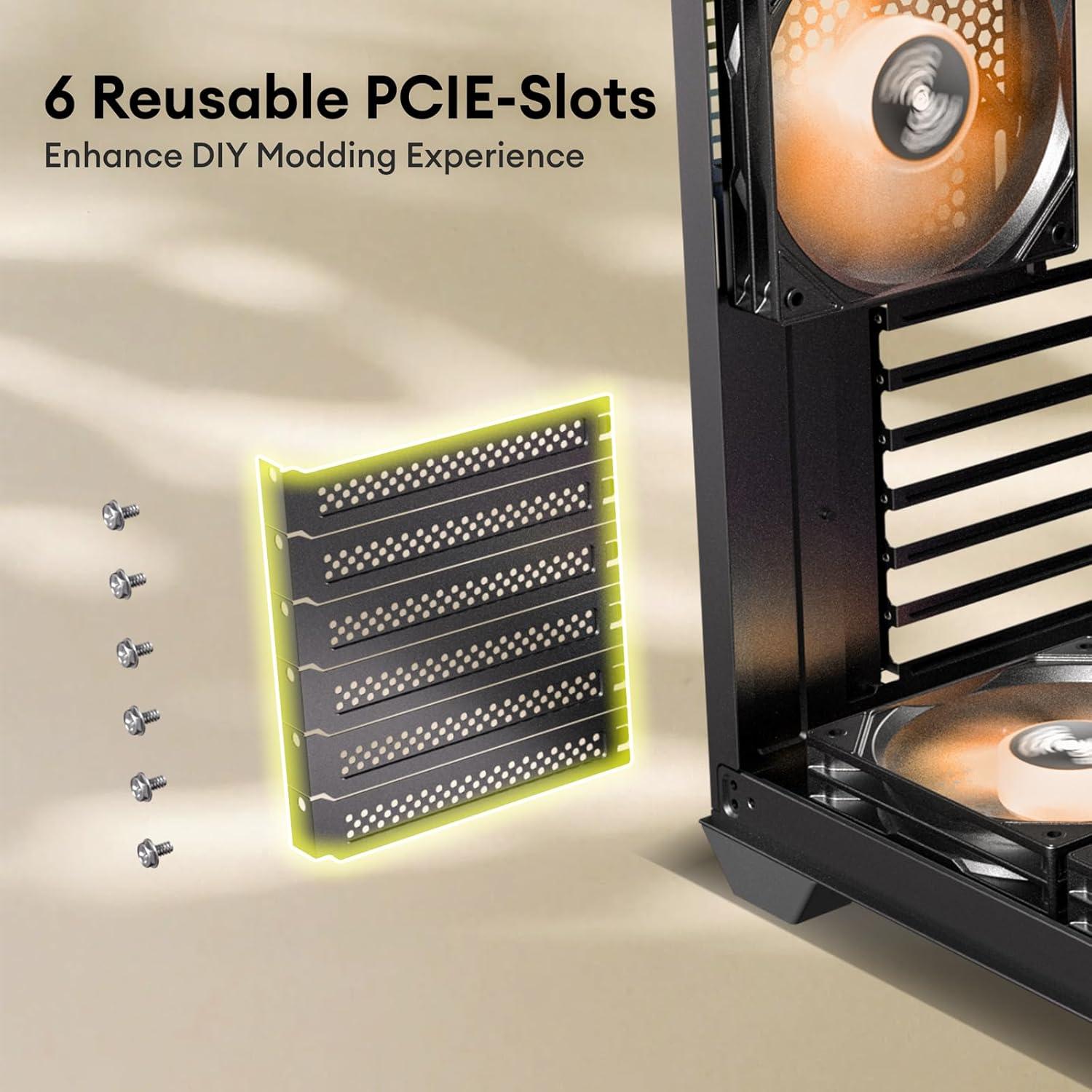 Caja de PC ATX Okinos Mirage 6 de Madera con Ventiladores ARGB