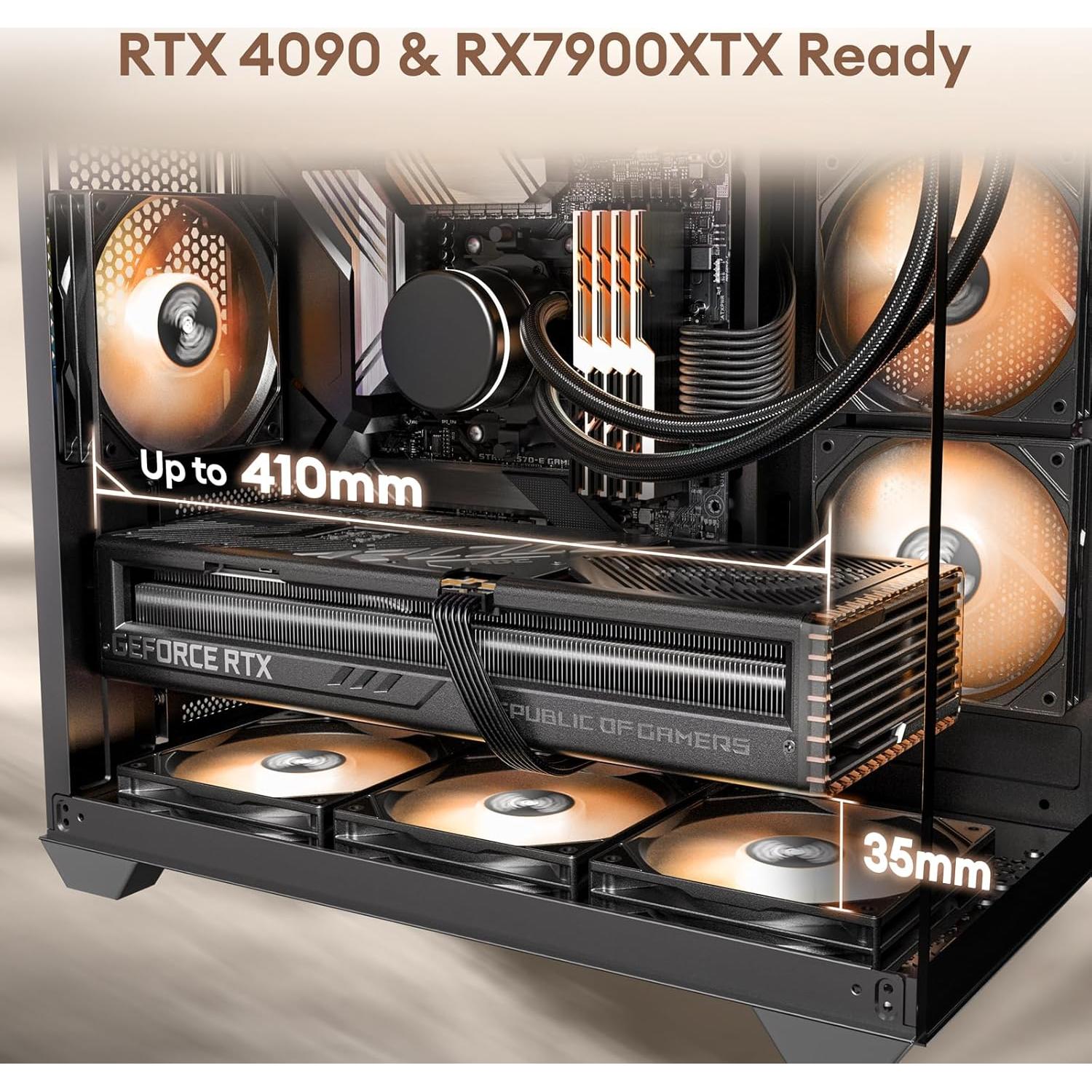 Caja de PC ATX Okinos Mirage 6 de Madera con Ventiladores ARGB