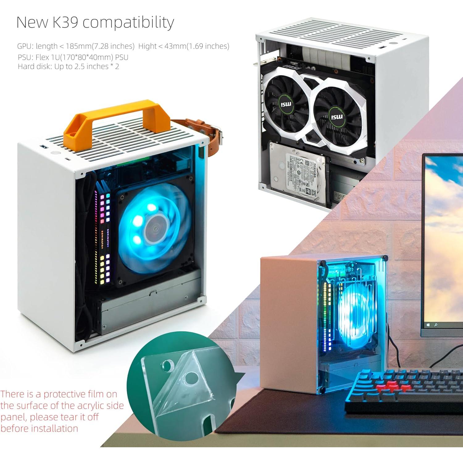 Caja Mini ITX SGPC K39 Acero 1.5mm con USB y Type-C