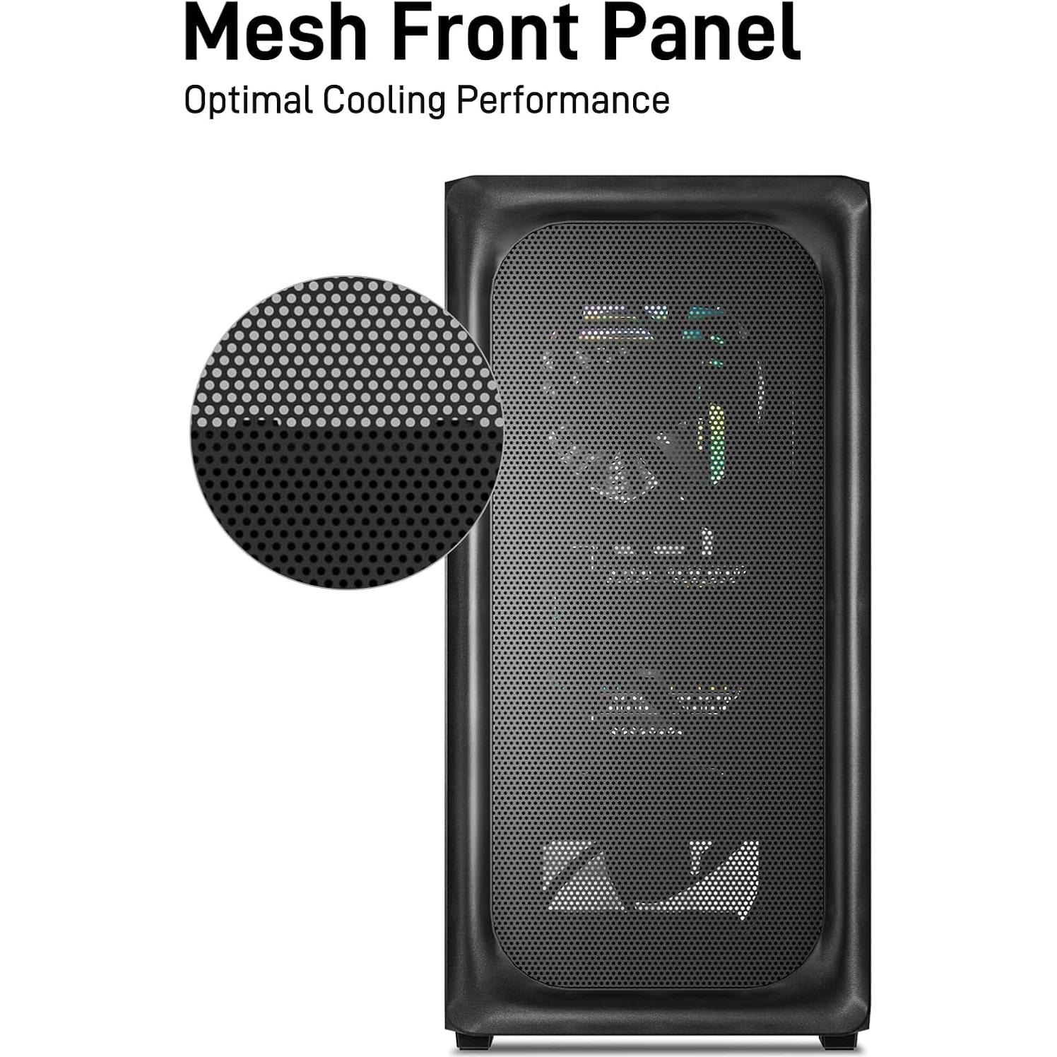 Caja de PC Mid Tower ATX DARKROCK EC2 Negra con Vidrio Templado