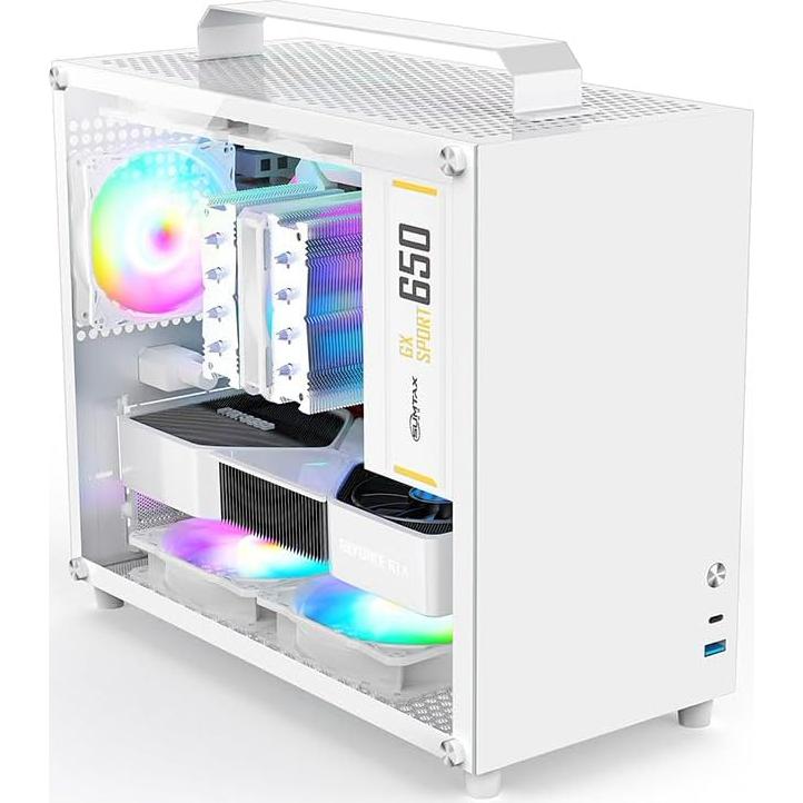 Caja Mini Torre ALAMENGDA V500 M-ATX/ITX Blanca 247x160x327mm