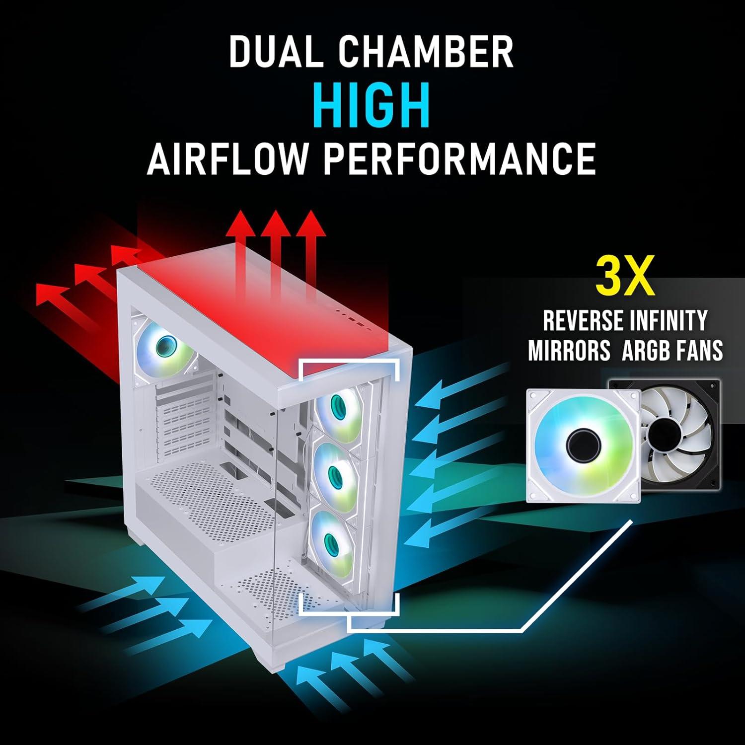 Caja de PC Gaming BitFenix CETO Blanca - Vidrio Templado