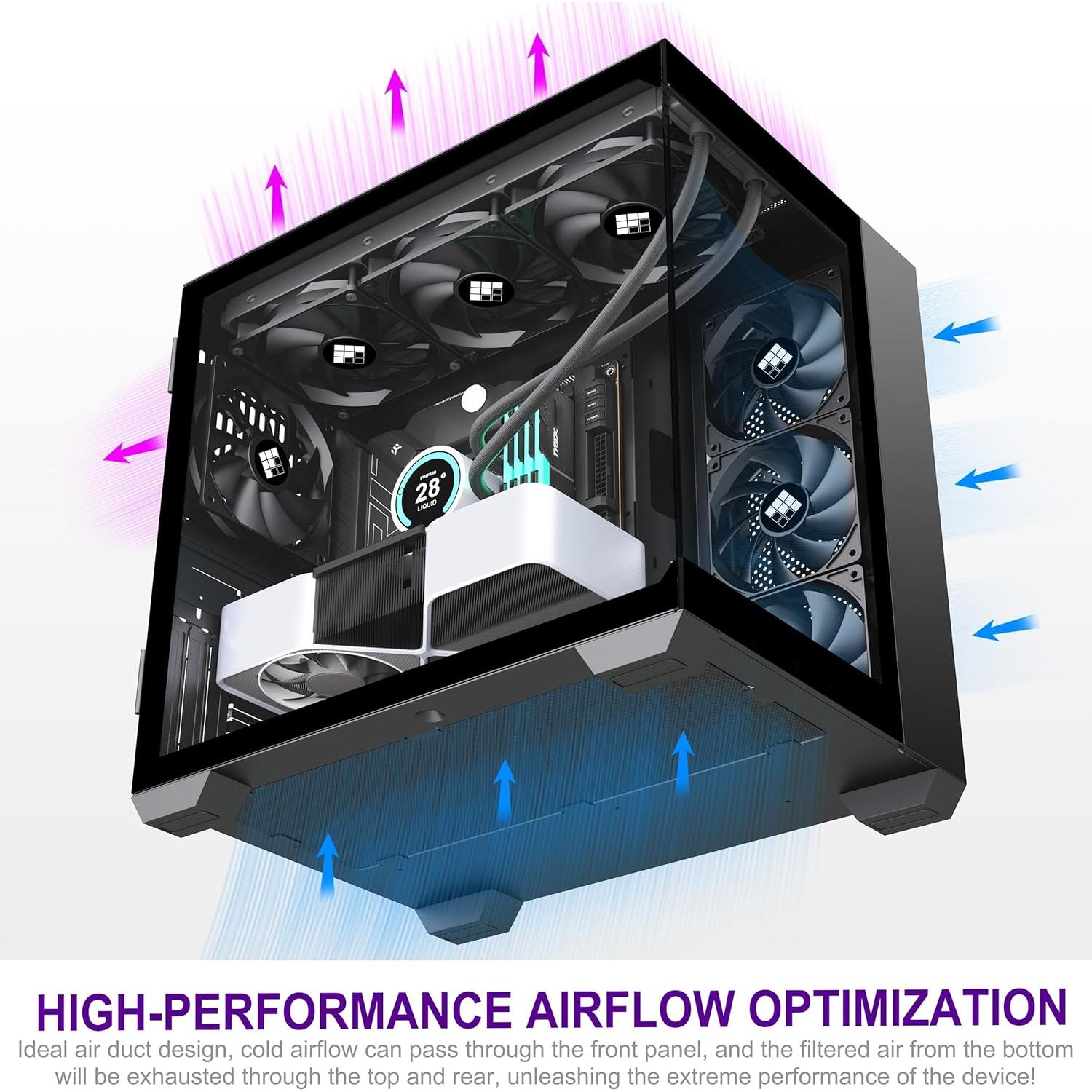 Caja de PC FOIFKIN F300 ATX Mid-Tower Cristal 270° Tipo-C