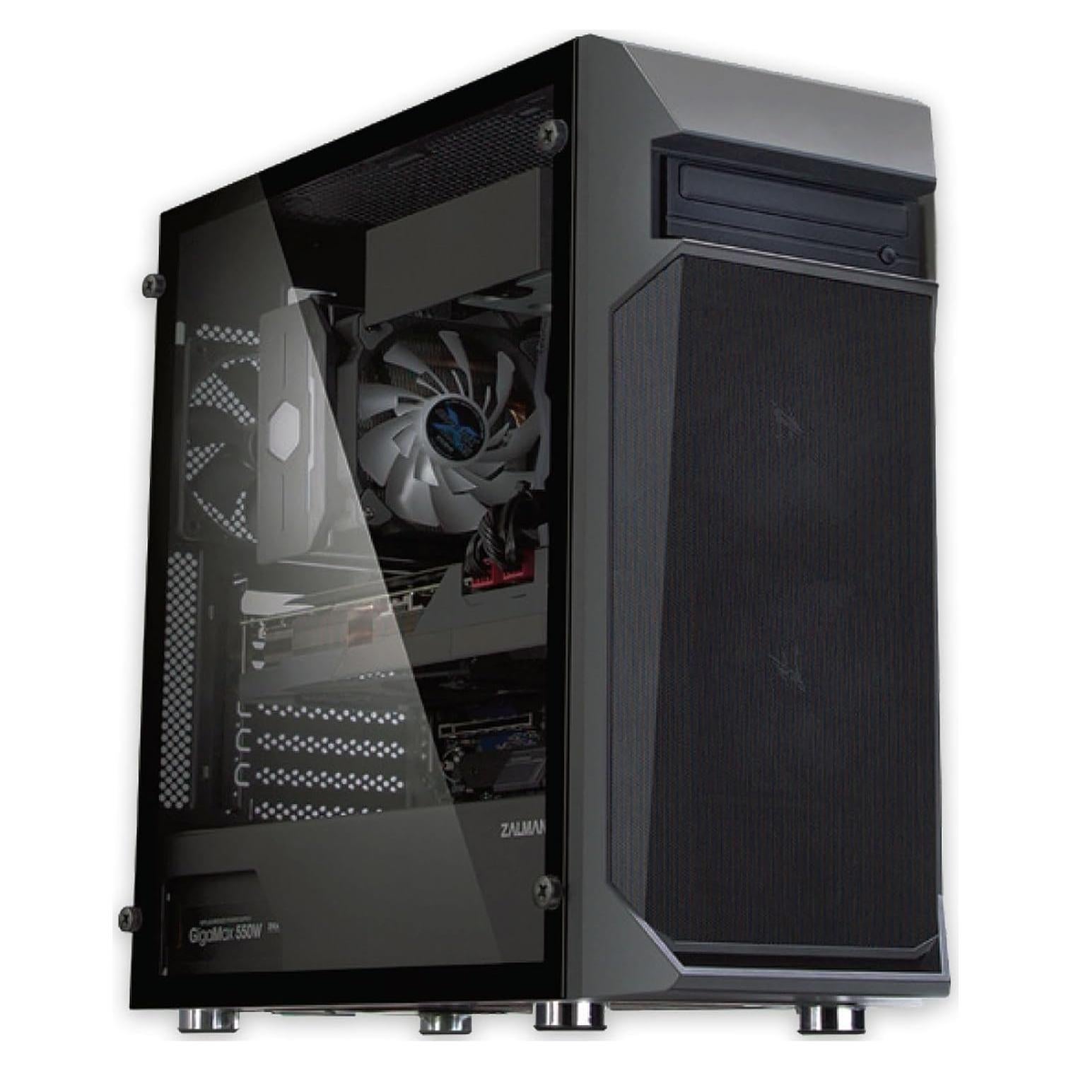 Caja de PC Zalman Z1 Plus ATX Mid-Tower con Ventiladores RGB