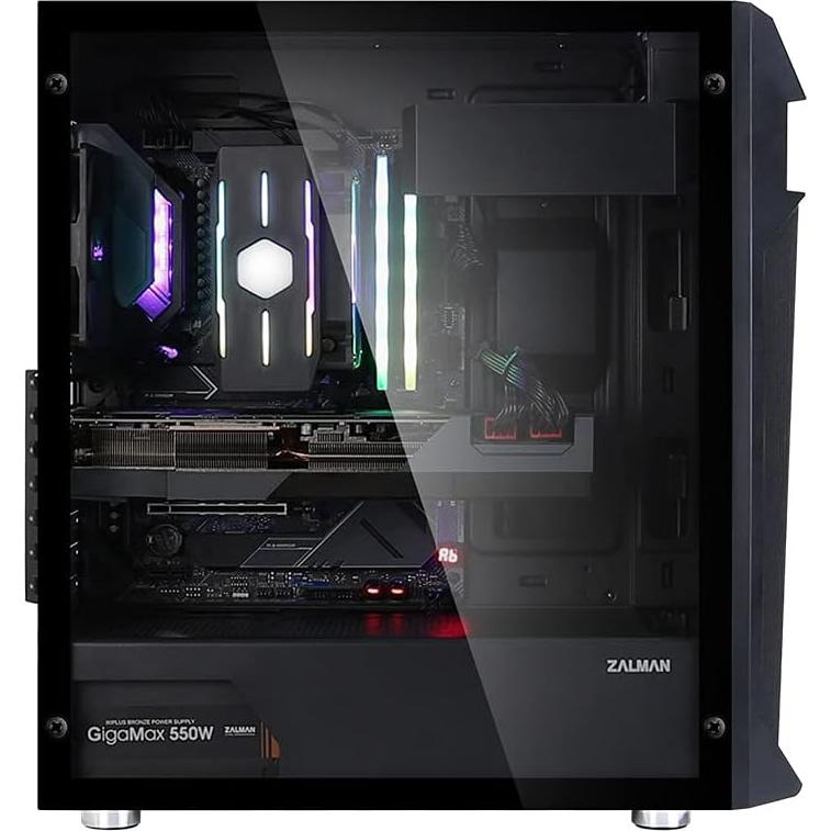 Caja de PC Zalman Z1 Plus ATX Mid-Tower con Ventiladores RGB