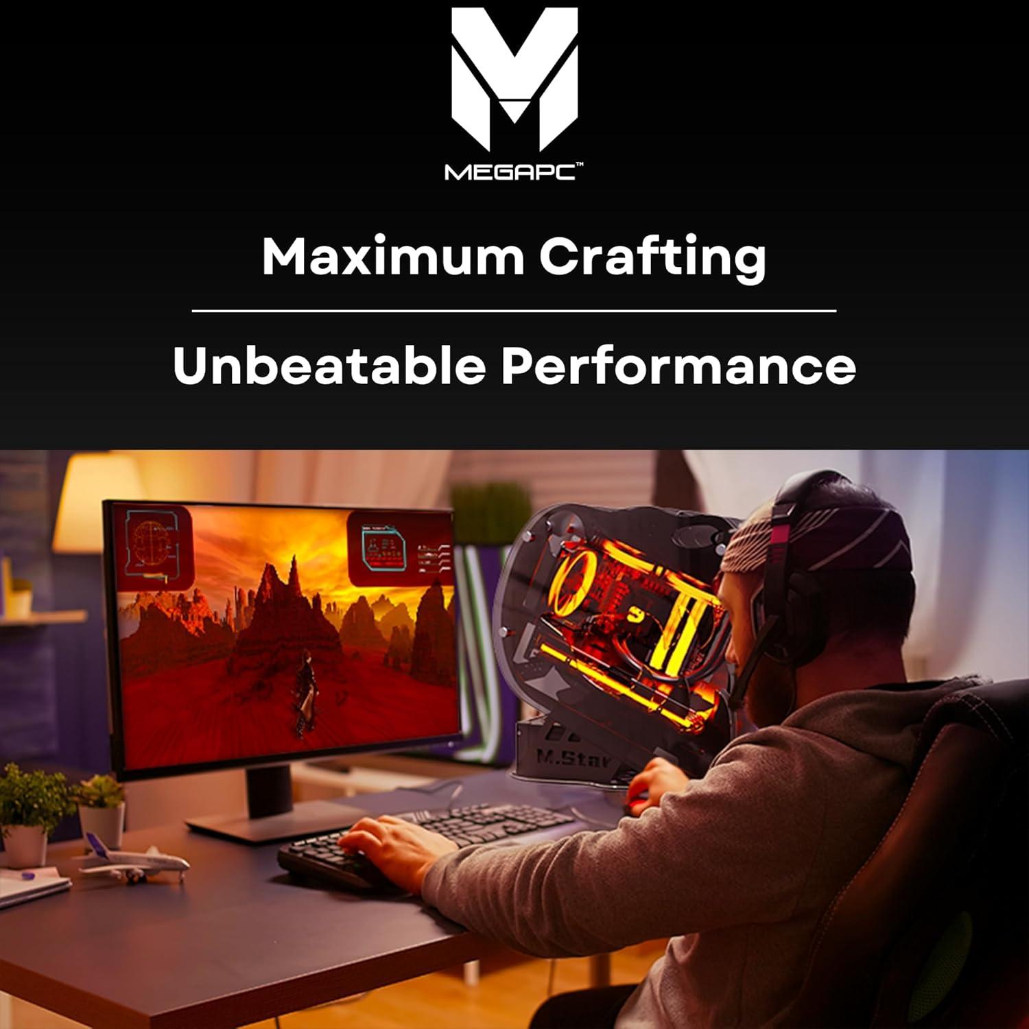 Caja de PC Gaming MegaPC Dinosaur M.Star Micro-ATX Negro