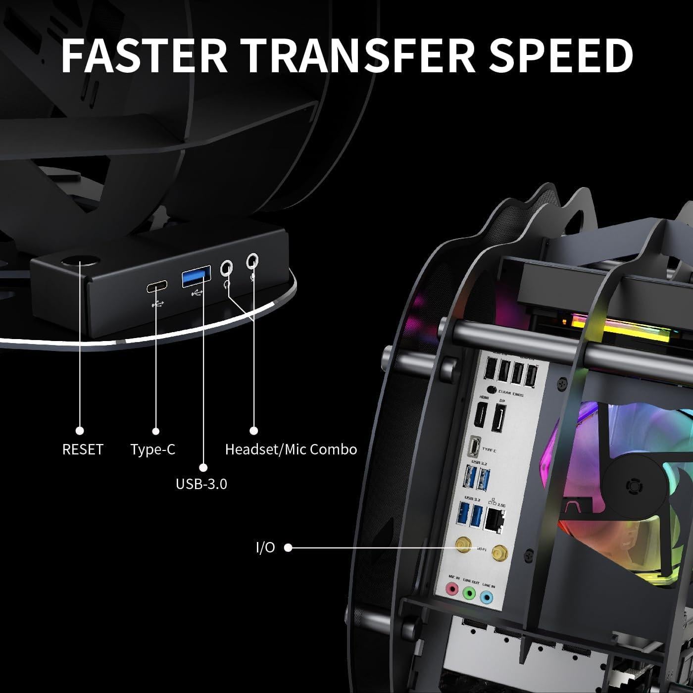 Caja de PC Gaming MegaPC Dinosaur M.Star Micro-ATX Negro