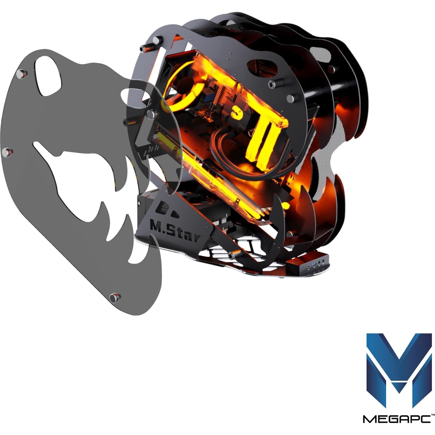 Caja de PC Gaming MegaPC Dinosaur M.Star Micro-ATX Negro