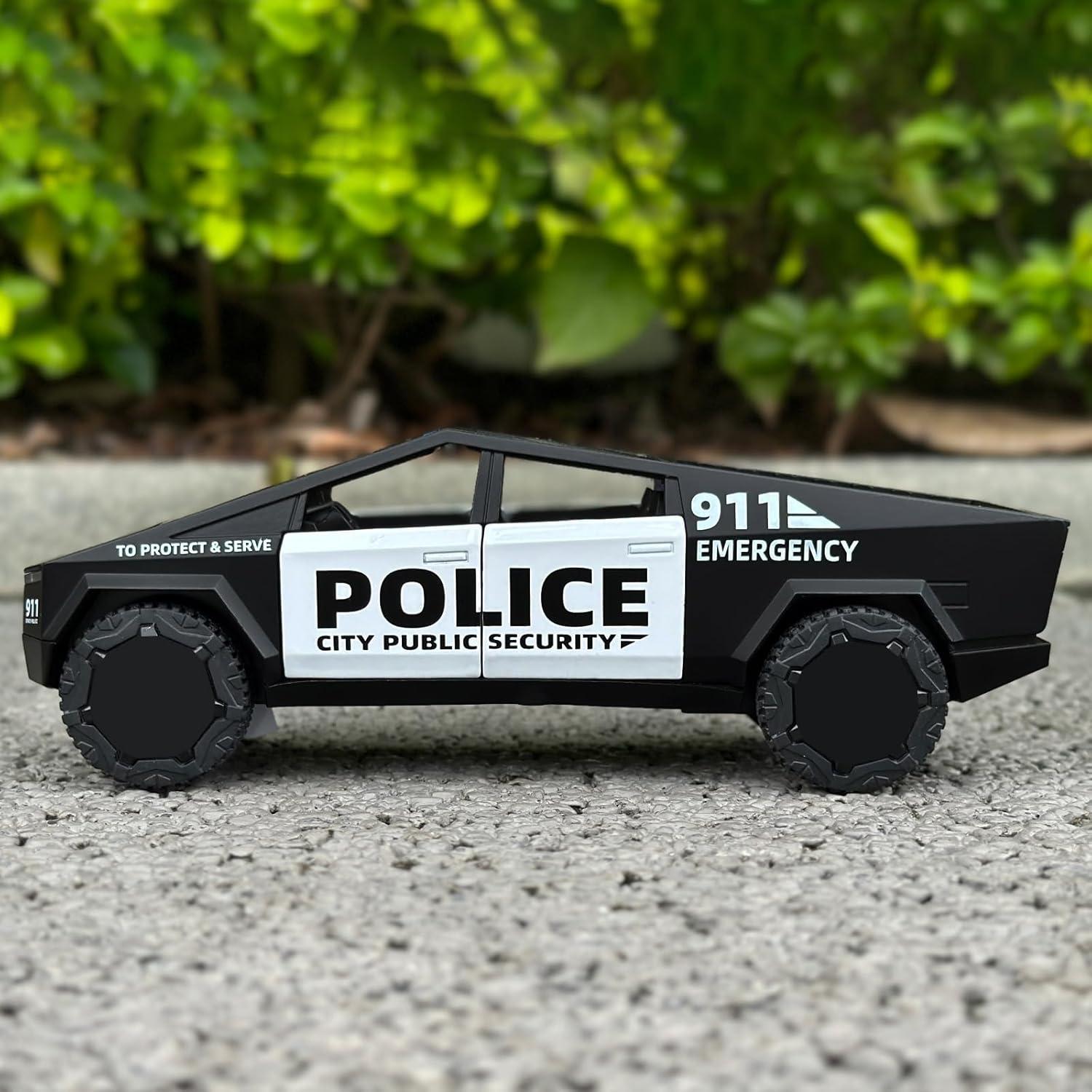 Camión de Policía de Juguete OANMYJJO 1:32 con Sonido y Luz