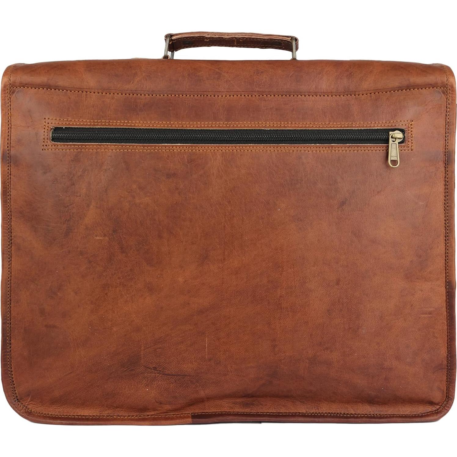 Bolsa de mensajero de cuero The Vintage Stuff 40.64 cm