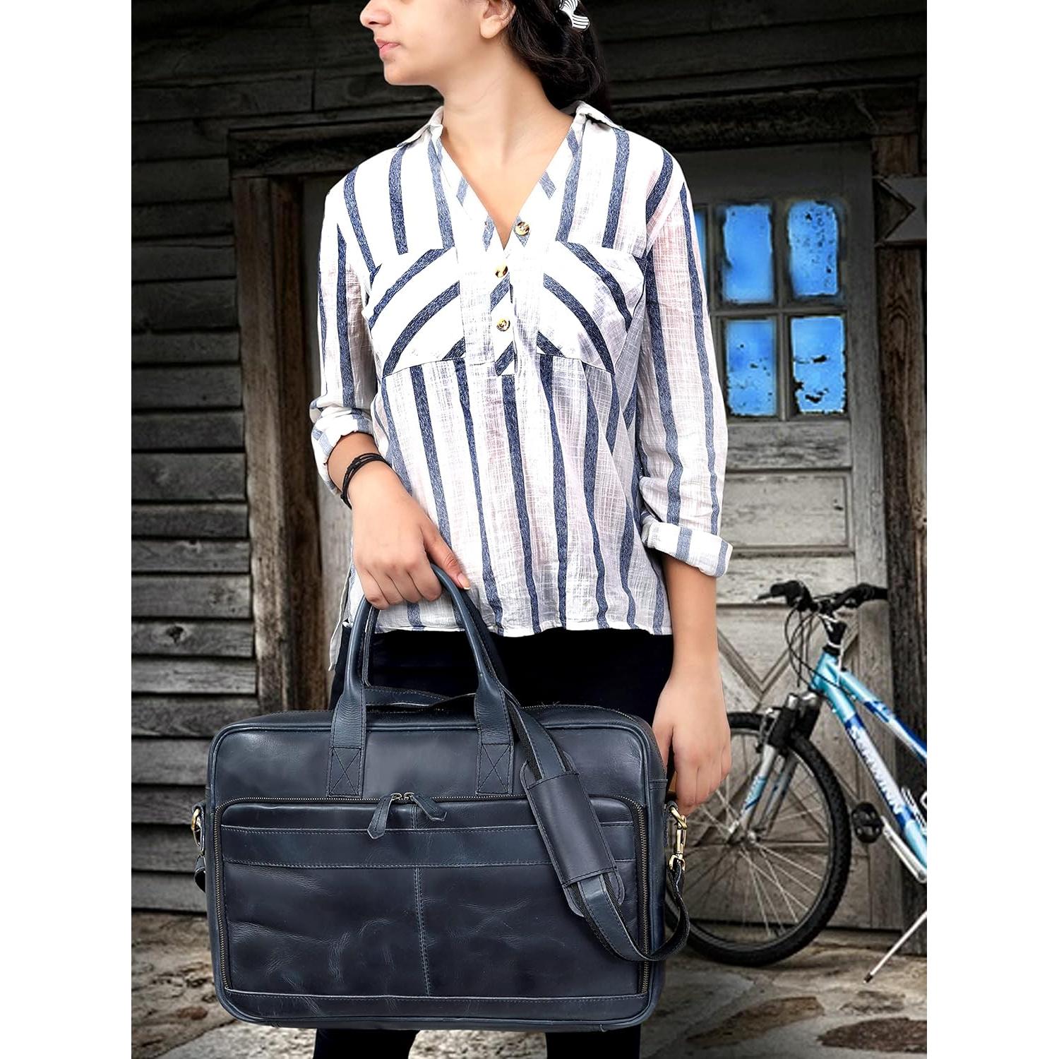 Bolsa de mano de cuero VC Vintage Couture 40.64 cm unisex