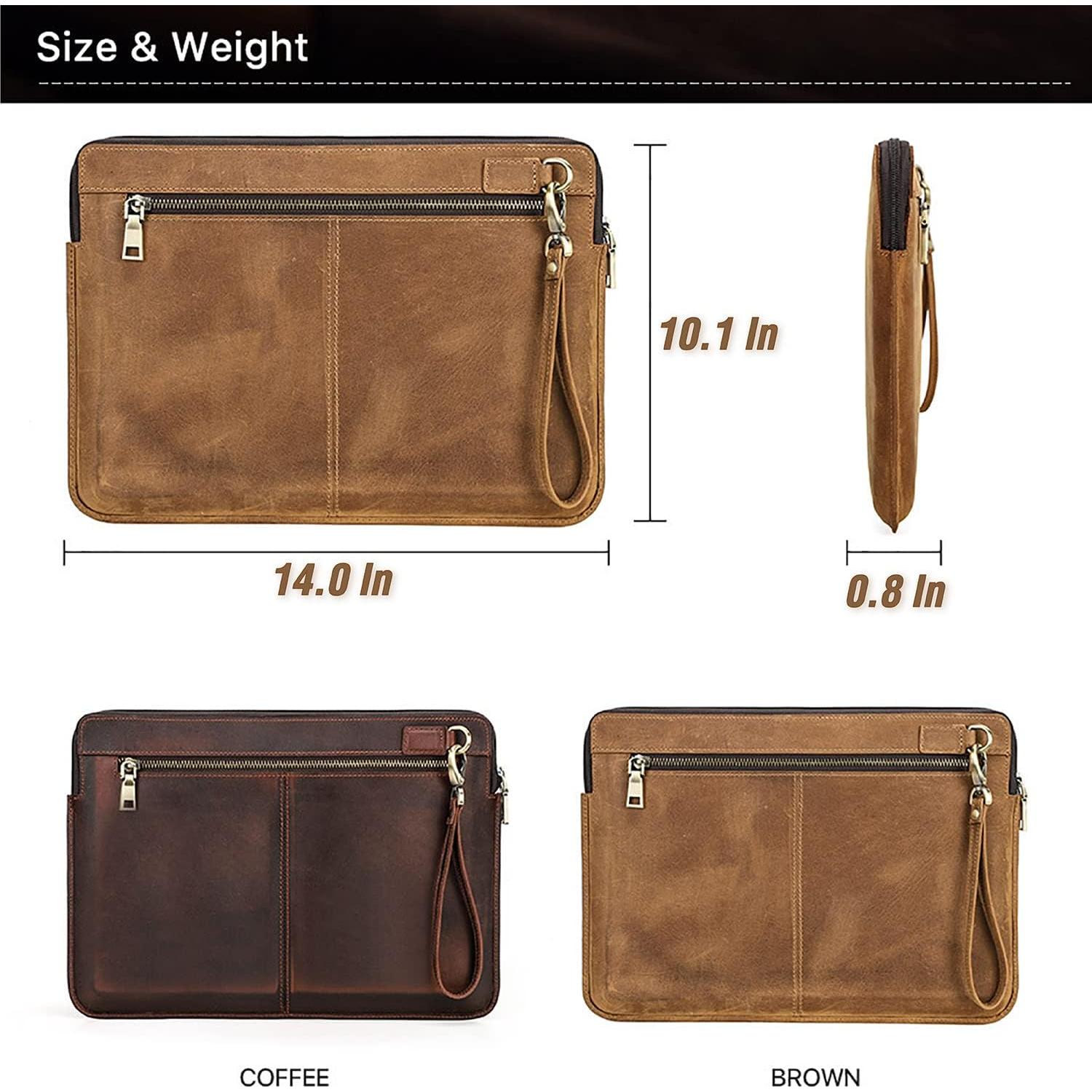 Funda para Laptop de Cuero CataPurus 14.2" Vintage Marrón