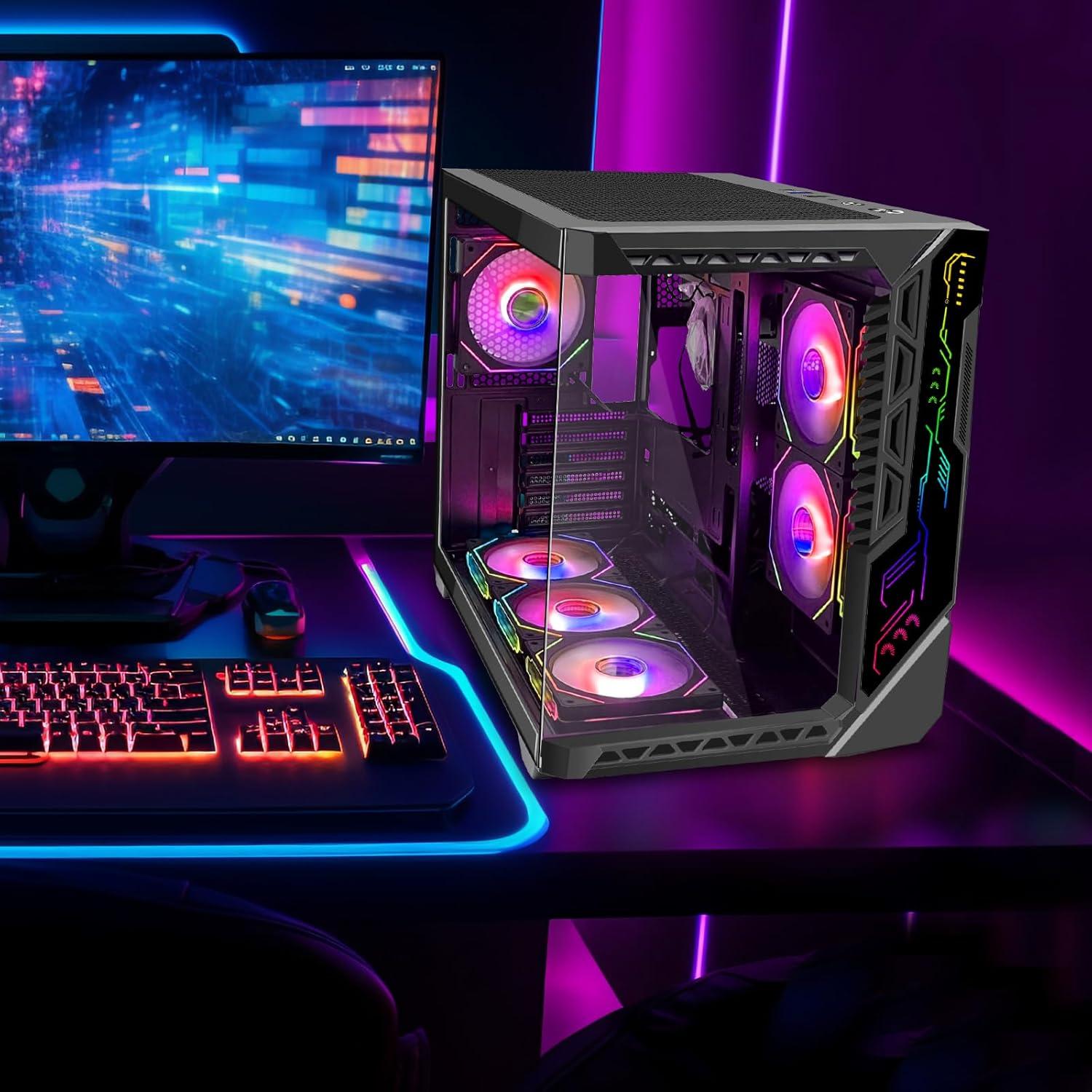 Caja de Juegos ATX SZSKYING CMSVB con Ventilación RGB