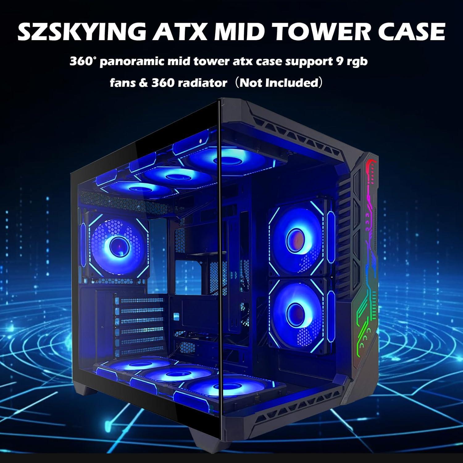 Caja de Juegos ATX SZSKYING CMSVB con Ventilación RGB