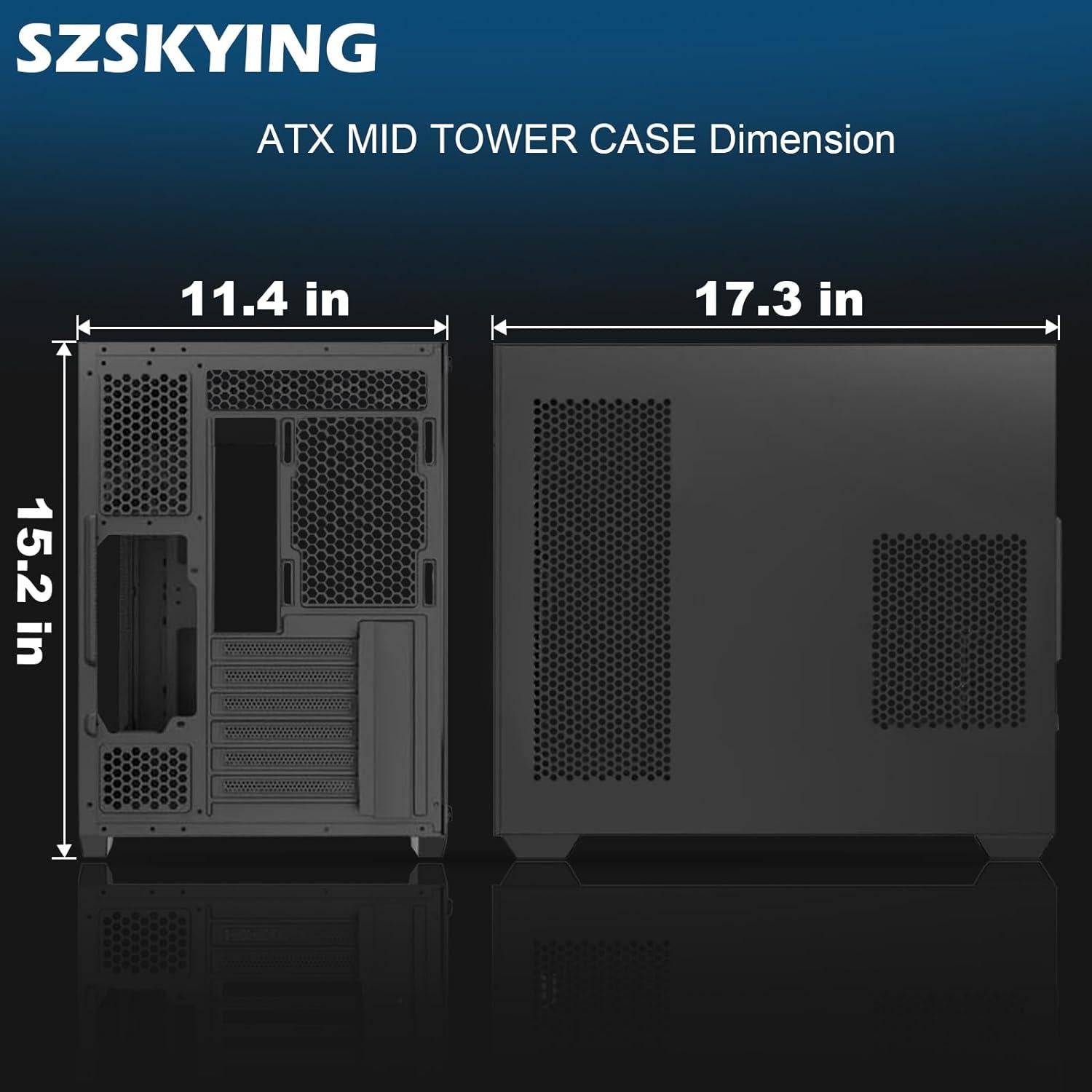 Caja de Juegos ATX SZSKYING CMSVB con Ventilación RGB