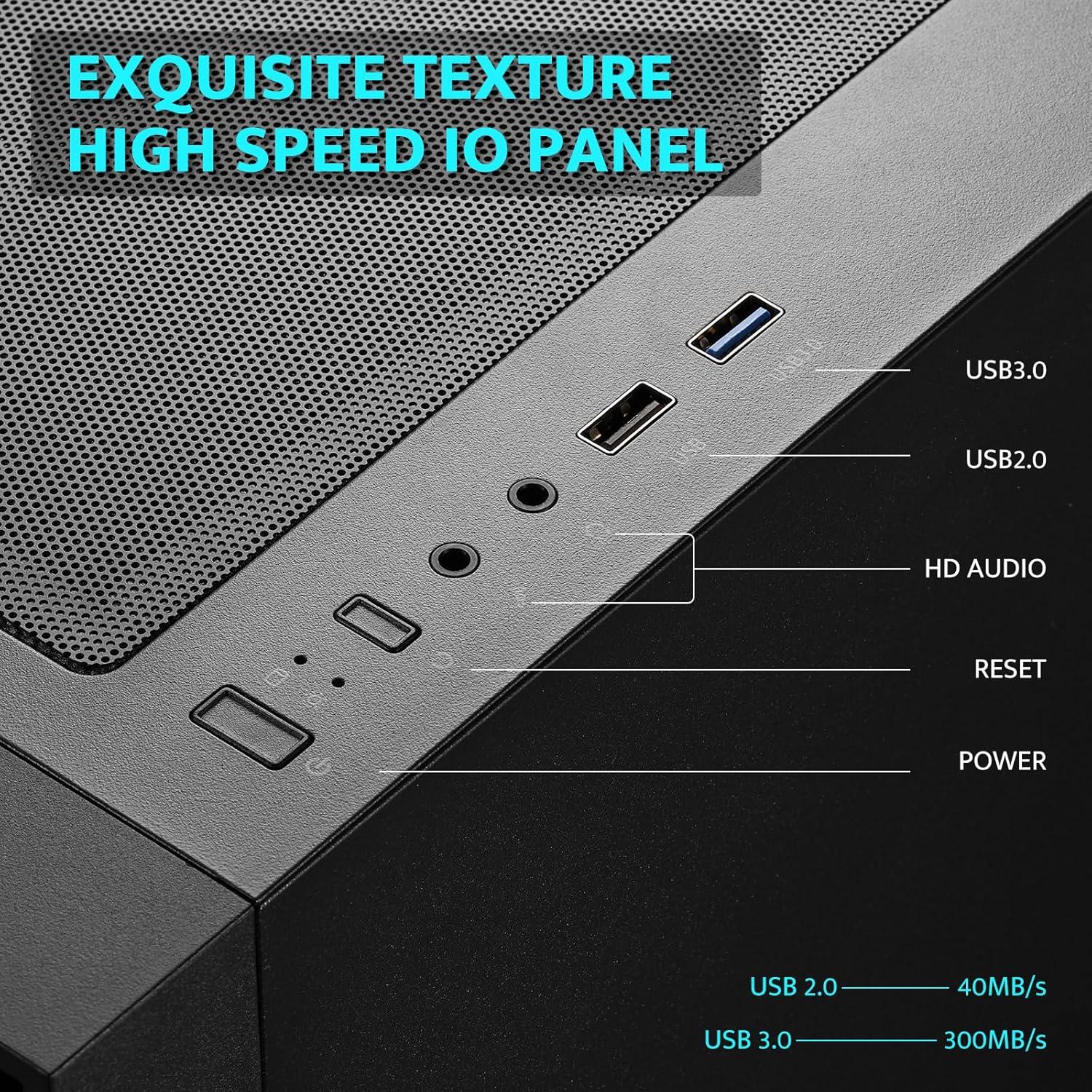 Caja de PC ATX darkFlash DRX70 con Ventiladores RGB 3x120mm