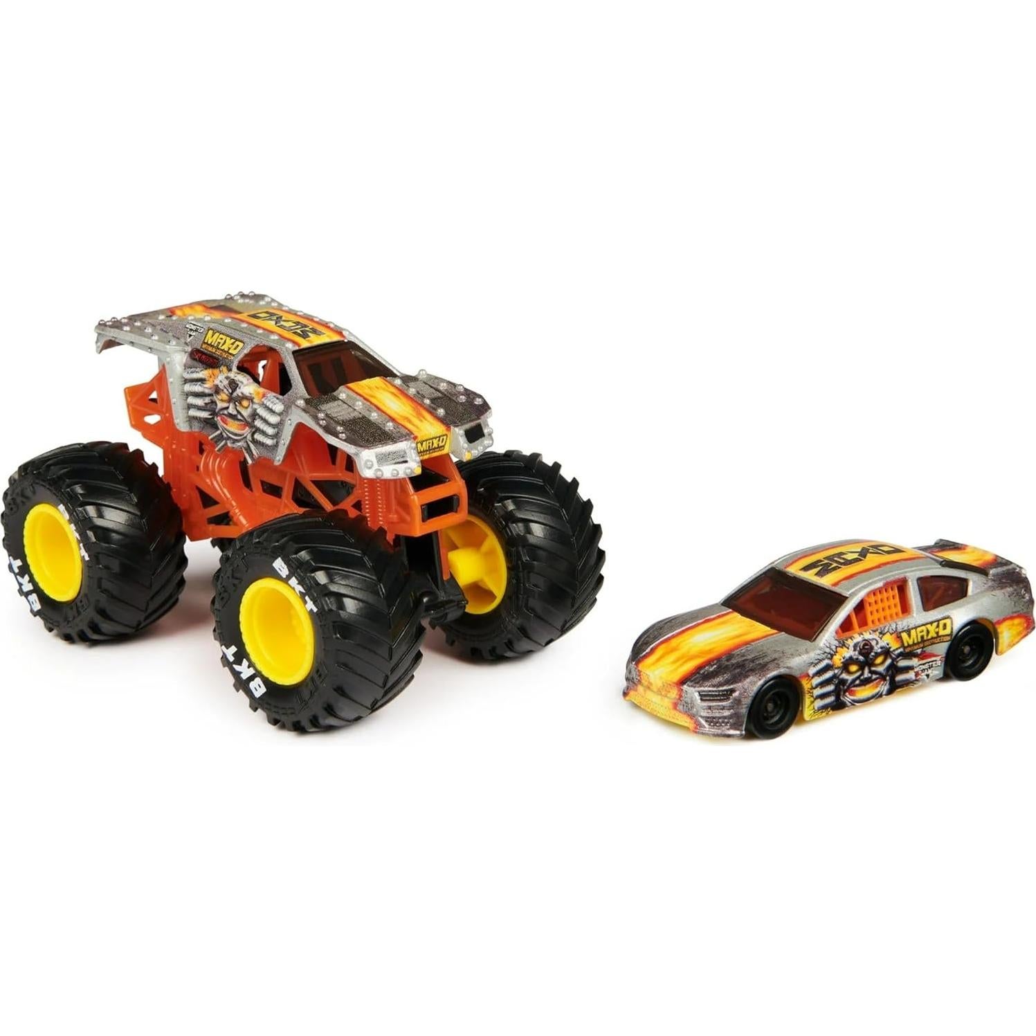 Monster Jam 2-Pack Camión y Auto 1:64 Max-D