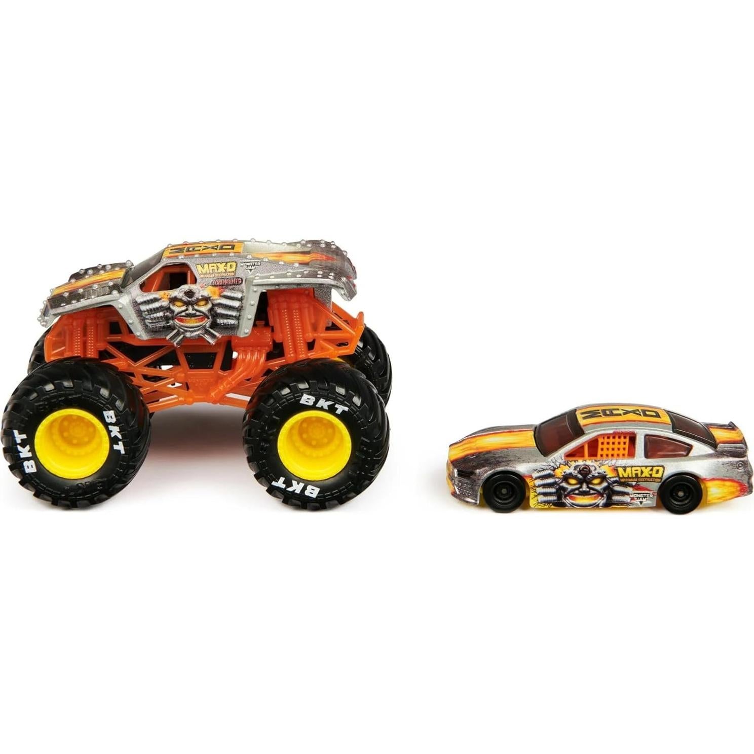 Monster Jam 2-Pack Camión y Auto 1:64 Max-D