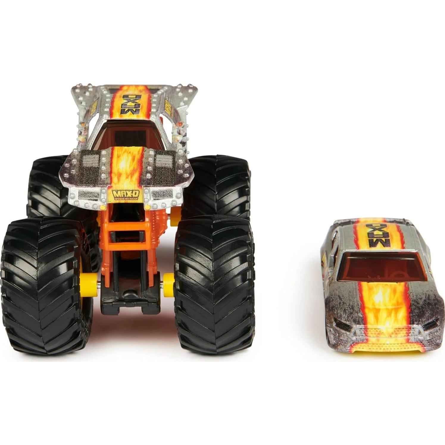 Monster Jam 2-Pack Camión y Auto 1:64 Max-D