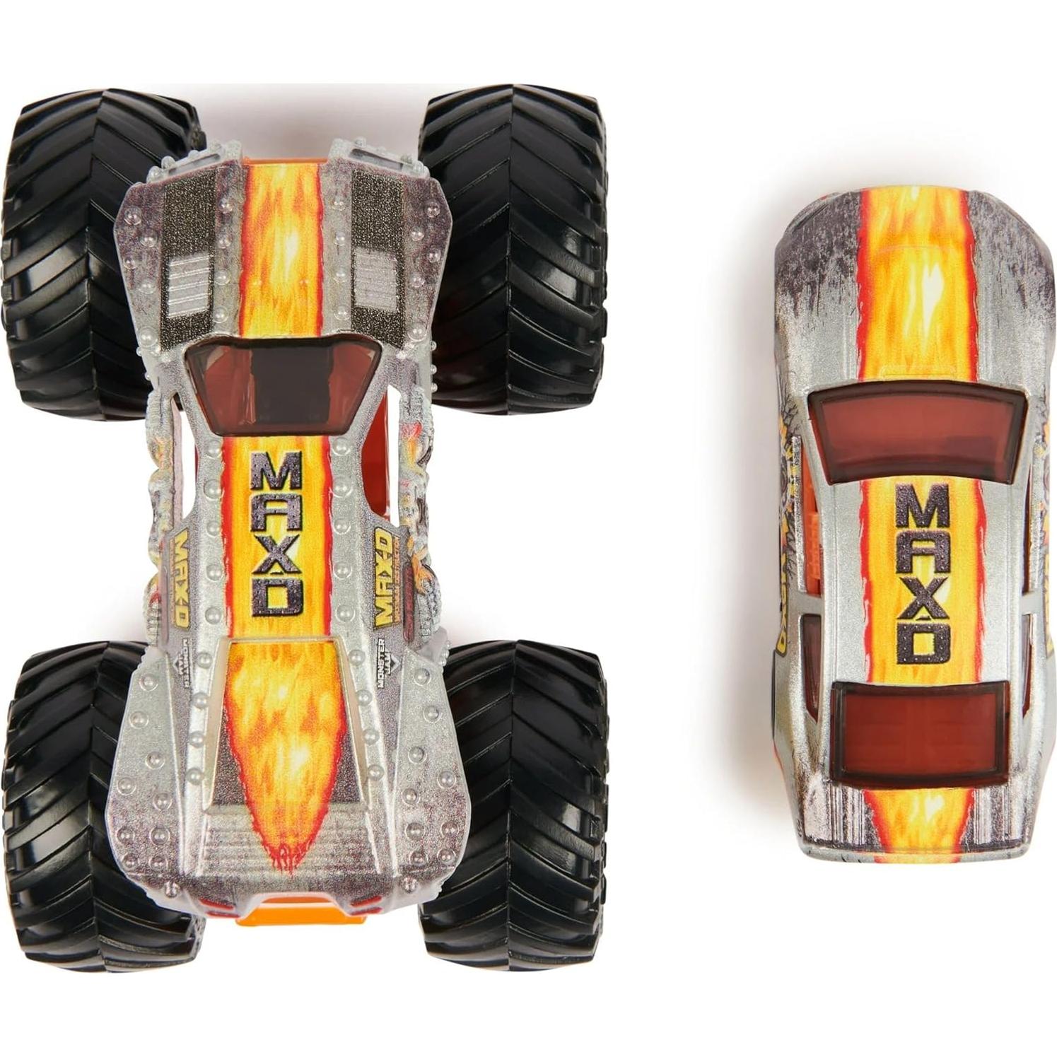 Monster Jam 2-Pack Camión y Auto 1:64 Max-D