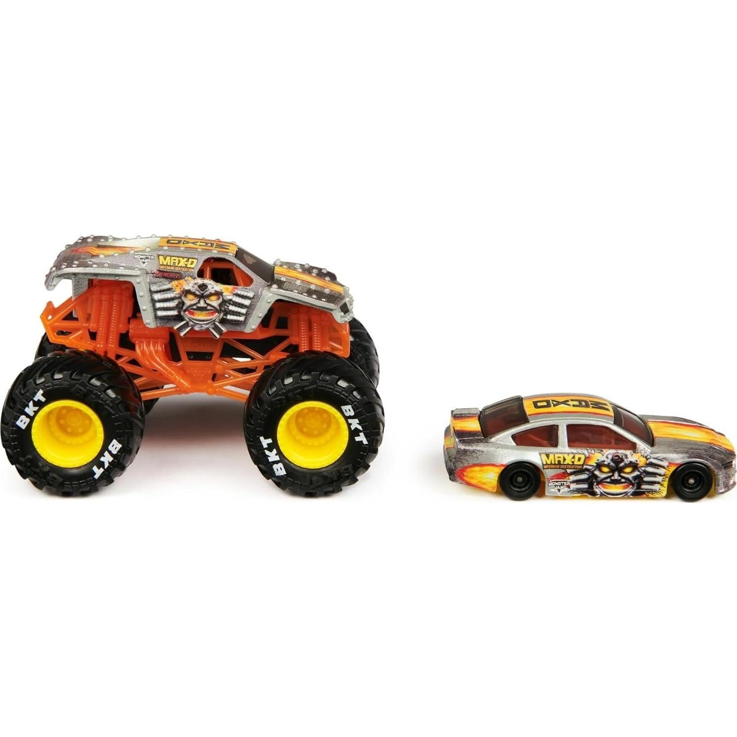 Monster Jam 2-Pack Camión y Auto 1:64 Max-D