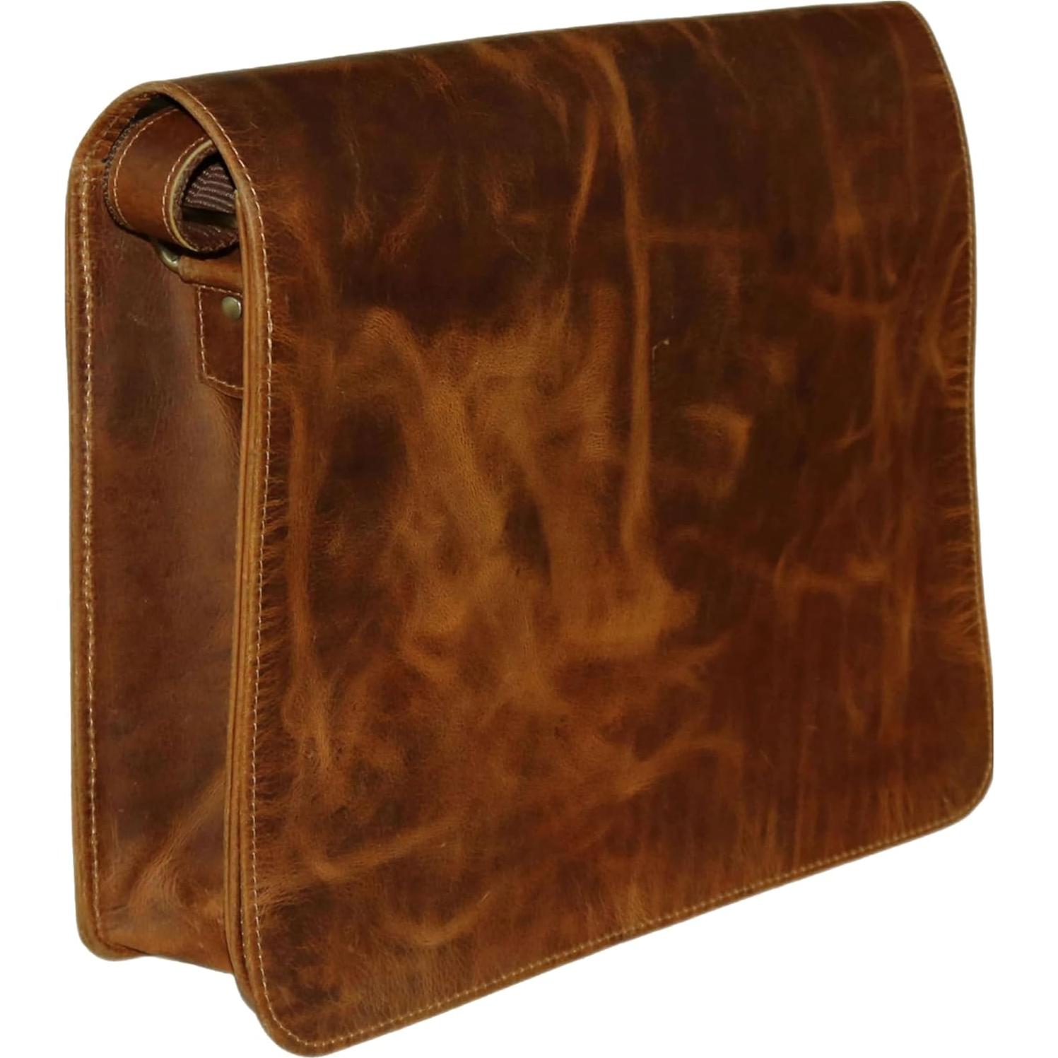 Bolsa Mensajera de Cuero Jaald 11" para Laptop y Oficina