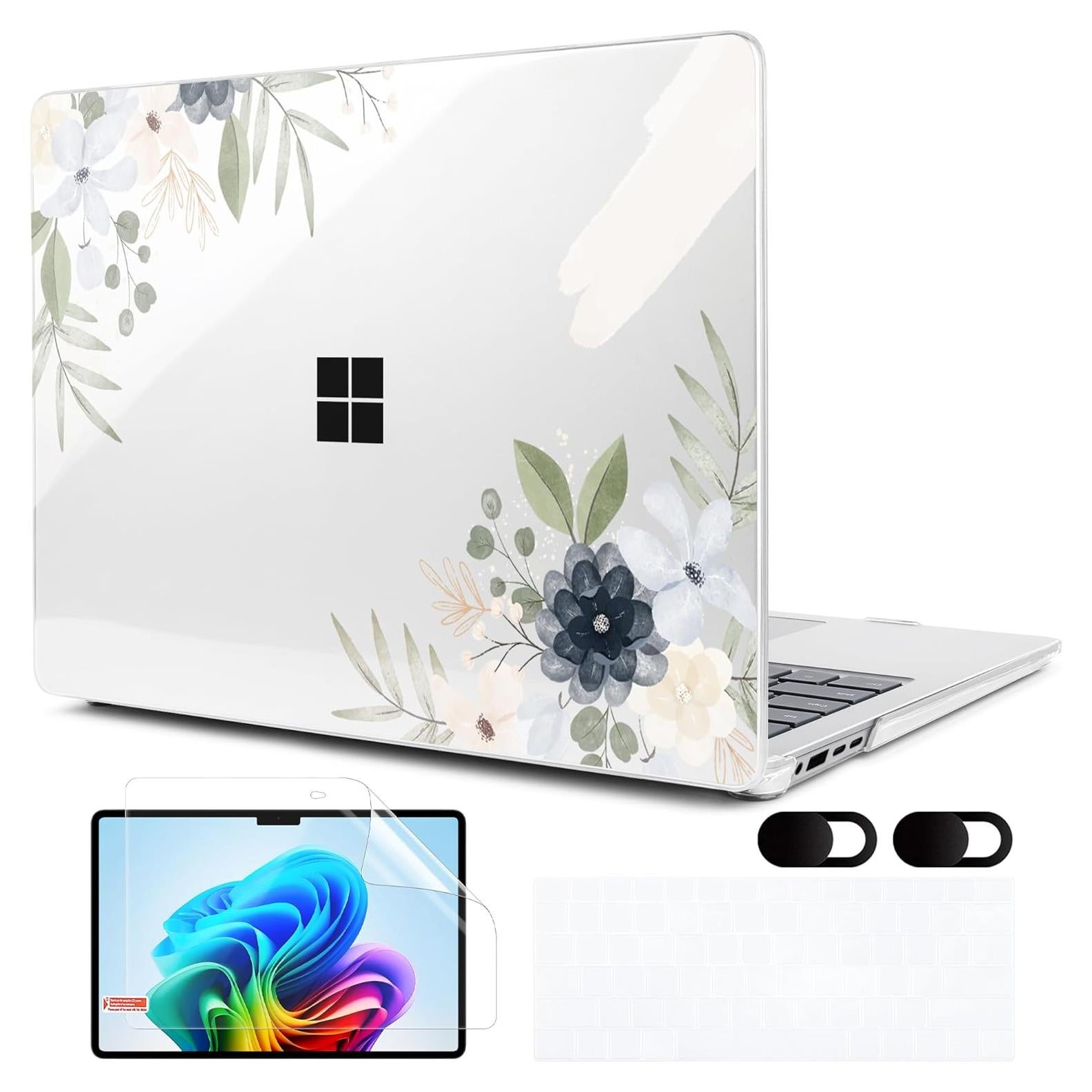 Funda MEEgoodo para Microsoft Surface Laptop 13.8" 2024 Floral