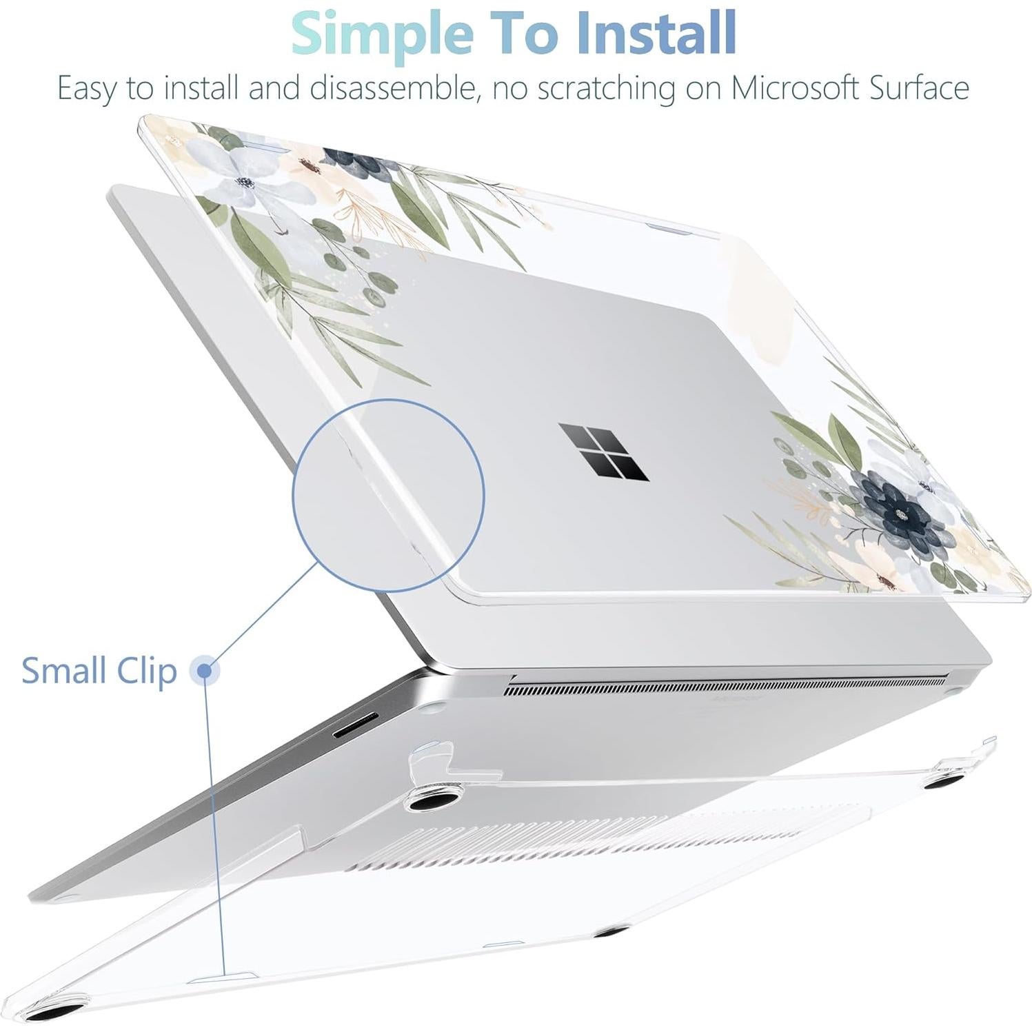 Funda MEEgoodo para Microsoft Surface Laptop 13.8" 2024 Floral