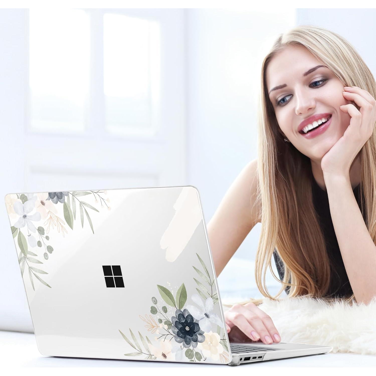 Funda MEEgoodo para Microsoft Surface Laptop 13.8" 2024 Floral