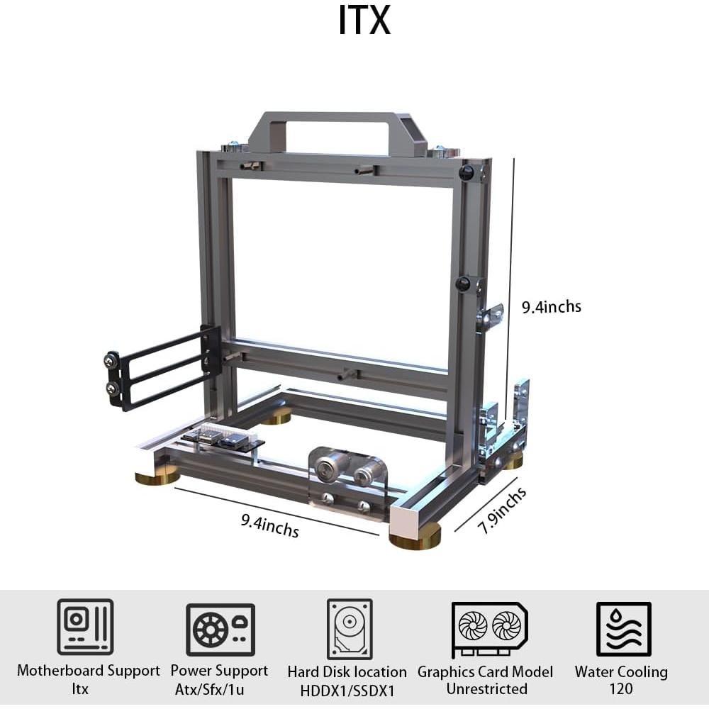 Chasis de PC DALAIBUKESI Marco Abierto ITX Aluminio 1.81kg