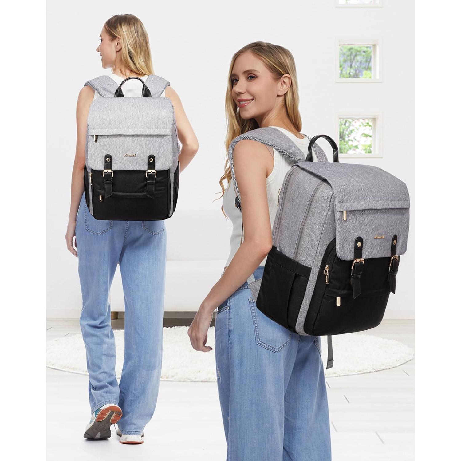 Mochila de Viaje LOVEVOOK para Portátil 15.6" Gris y Negro