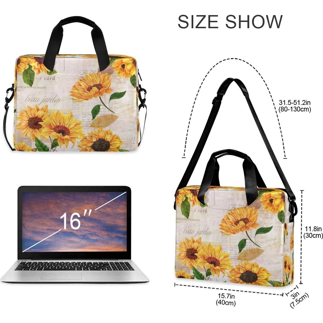 Bolsa para Laptop Yulife Girasol 40x7.5x30 cm Unisex