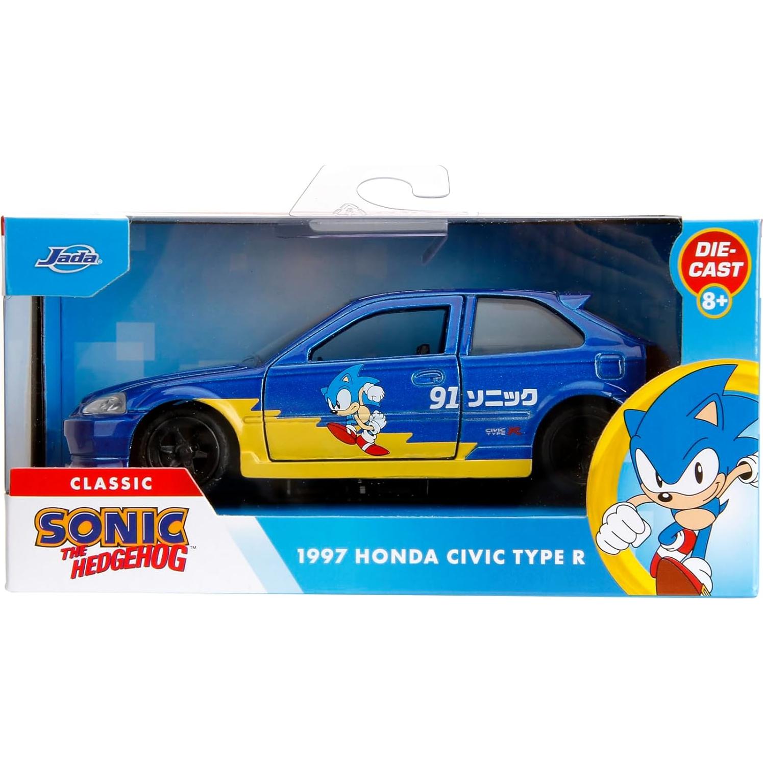 Jada Toys Sonic The Hedgehog 1997 Honda Civic Type-R 1:32