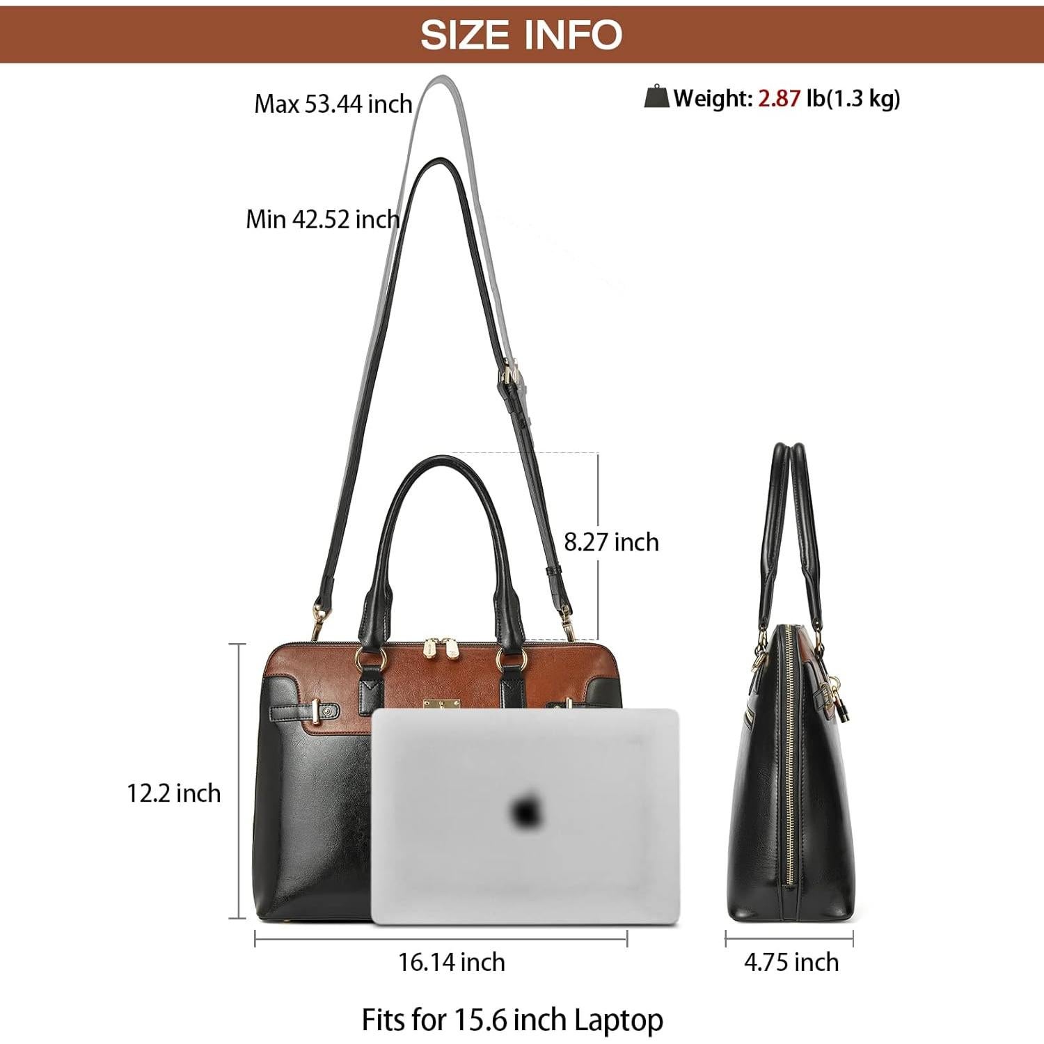 Maletín de Cuero para Laptop BOSTANTEN 15.6" Mujeres